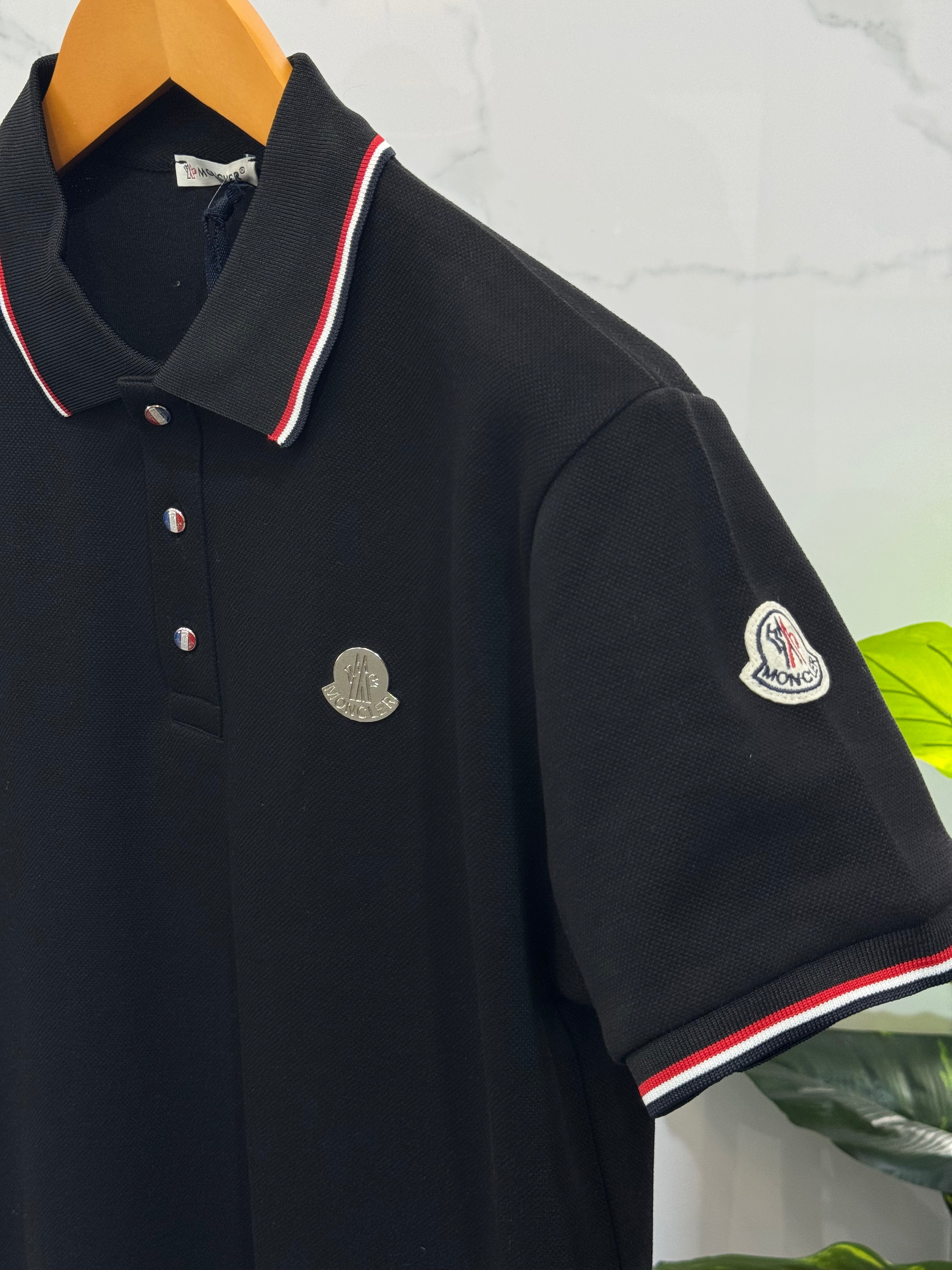 Moncler Polo Ανδρικό  - Black - NEW1691