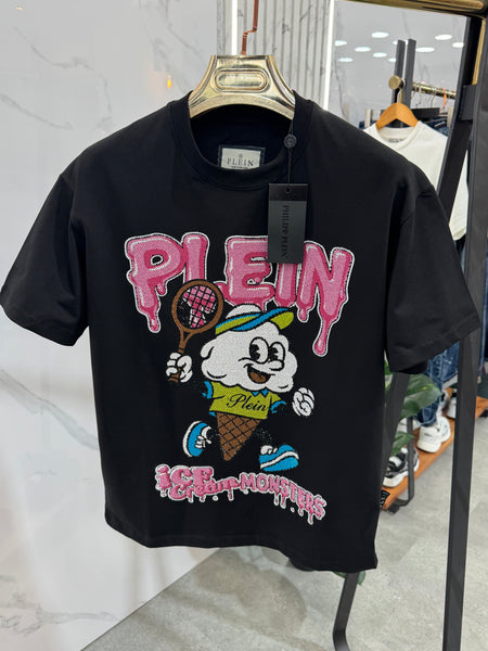 PHILIPP PLEIN Ice Cream Monsters T-Shirt – Black - NEW1775