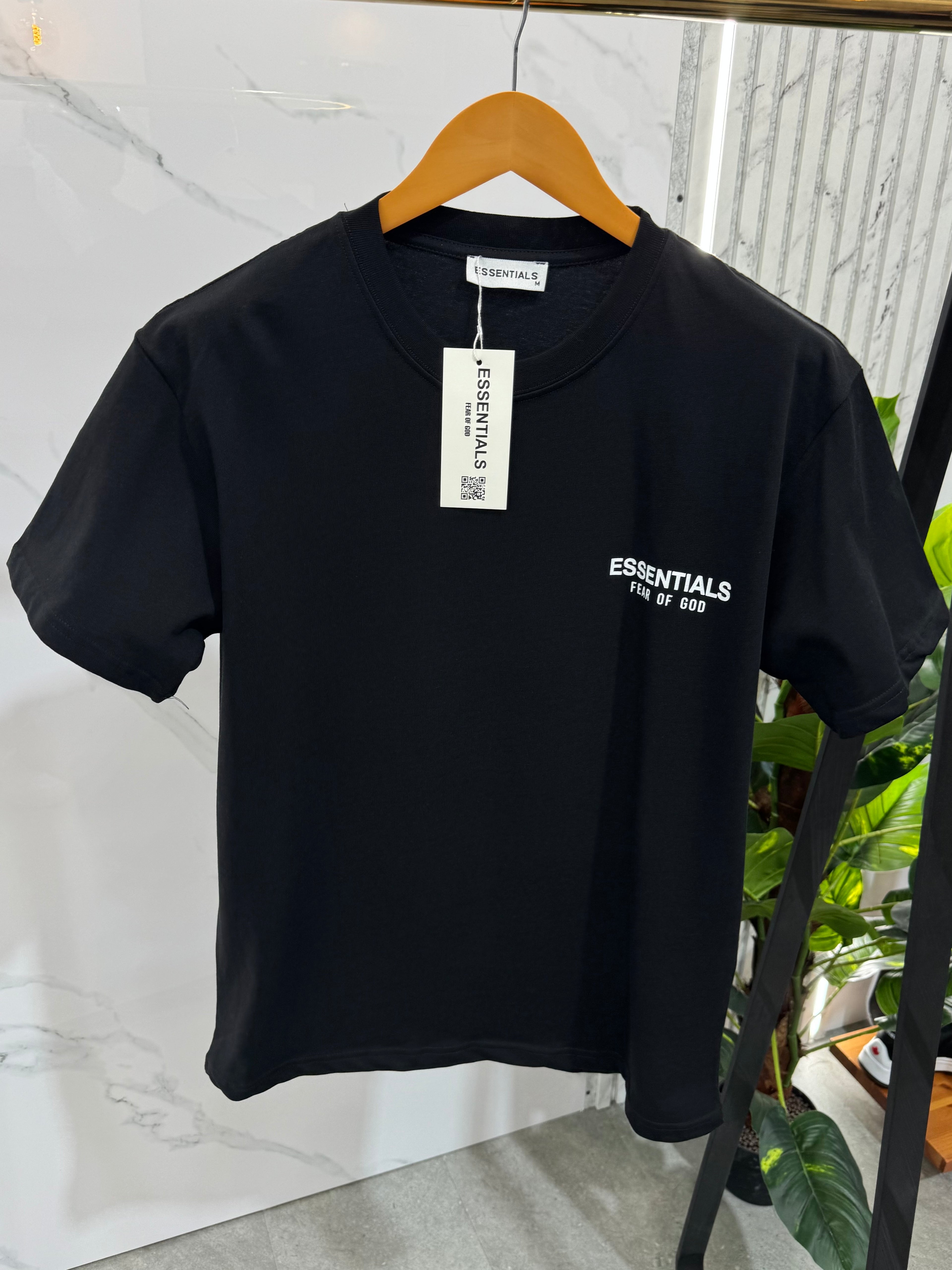 Fear of God Essentials Ανδρικό T-shirt - Black/White - Black - NEW1687
