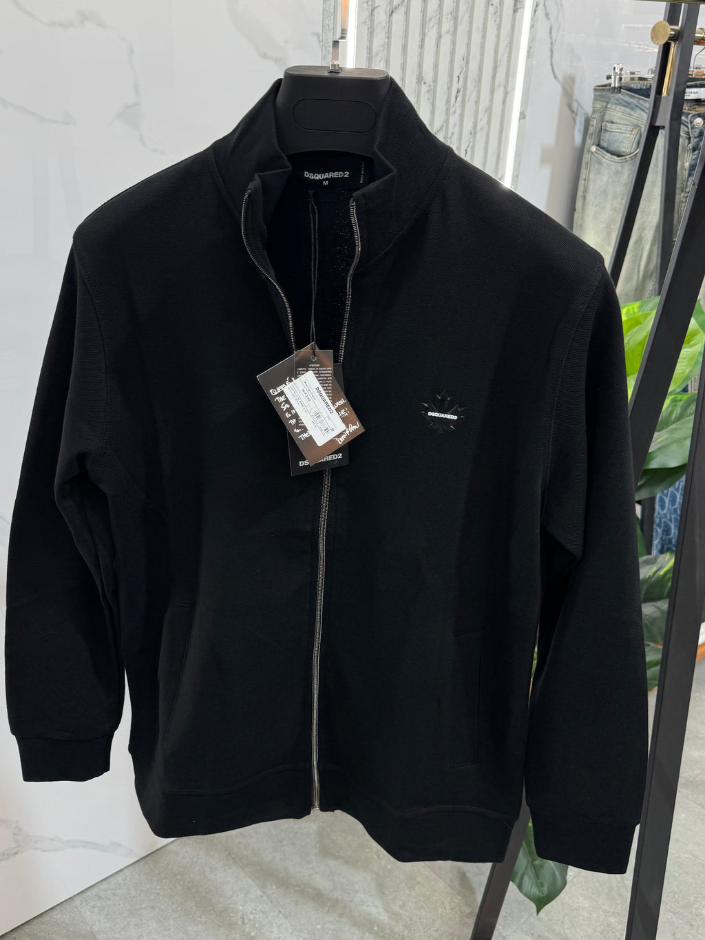DSQUARED2 Full-Zip Sweatshirt Jacket – Black - NEW1868