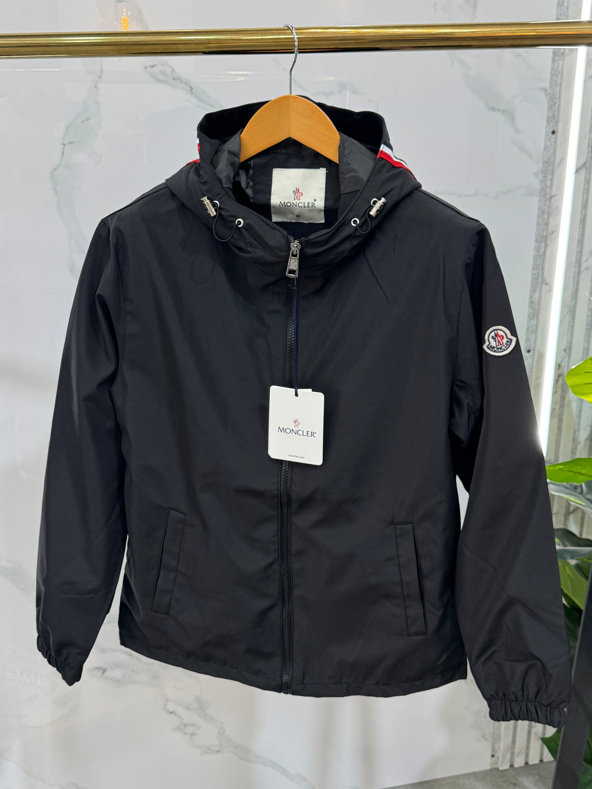 MONCLER Hooded Windbreaker Jacket – Black - NEW1856