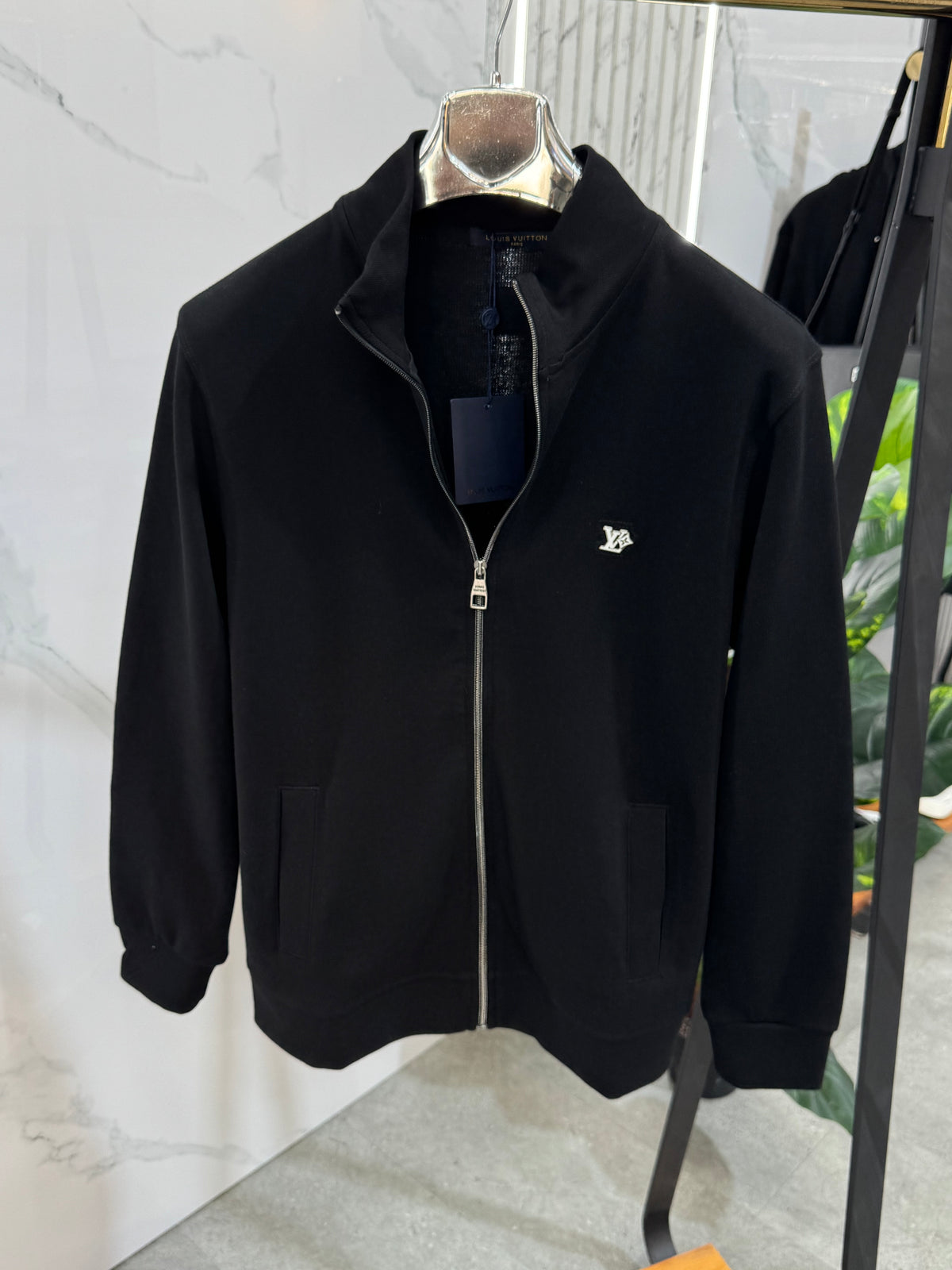 LOUIS VUITTON LV Initial Logo Full-Zip Cardigan Jacket – Black - NEW1981