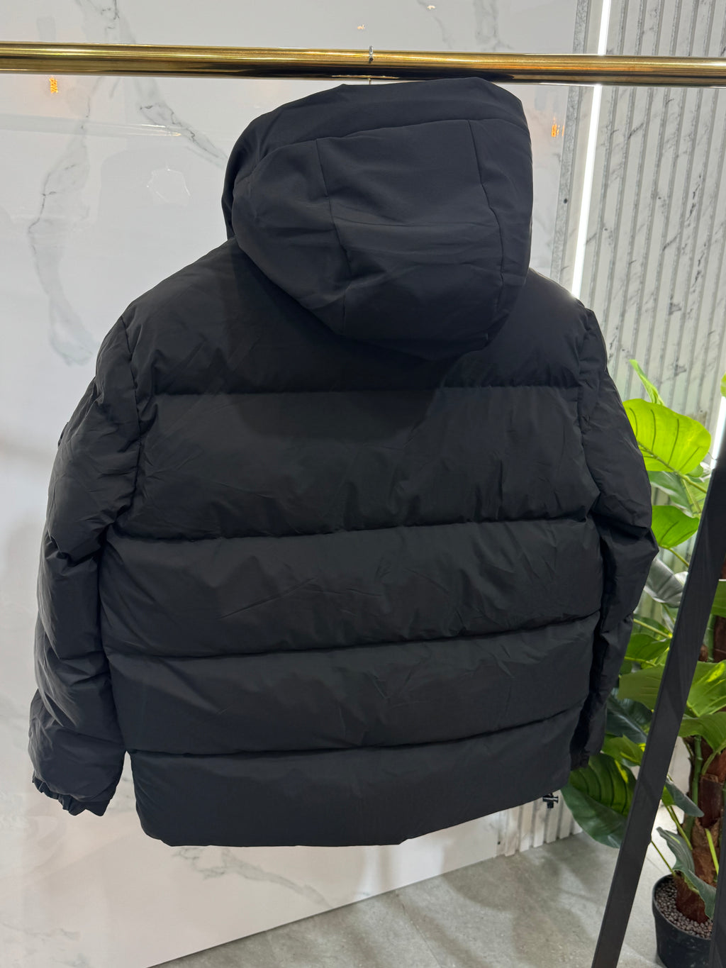 MONCLER Placket Logo Puffer Jacket – Black - NEW1929
