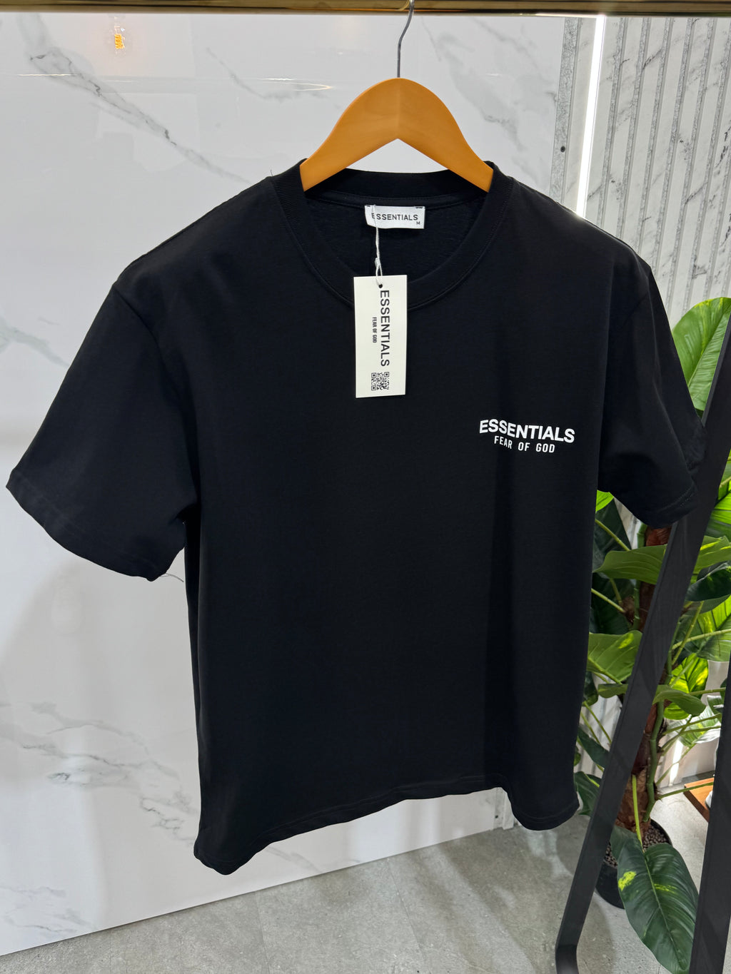 Fear of God Essentials Ανδρικό T-shirt - Black/White - Black - NEW1687