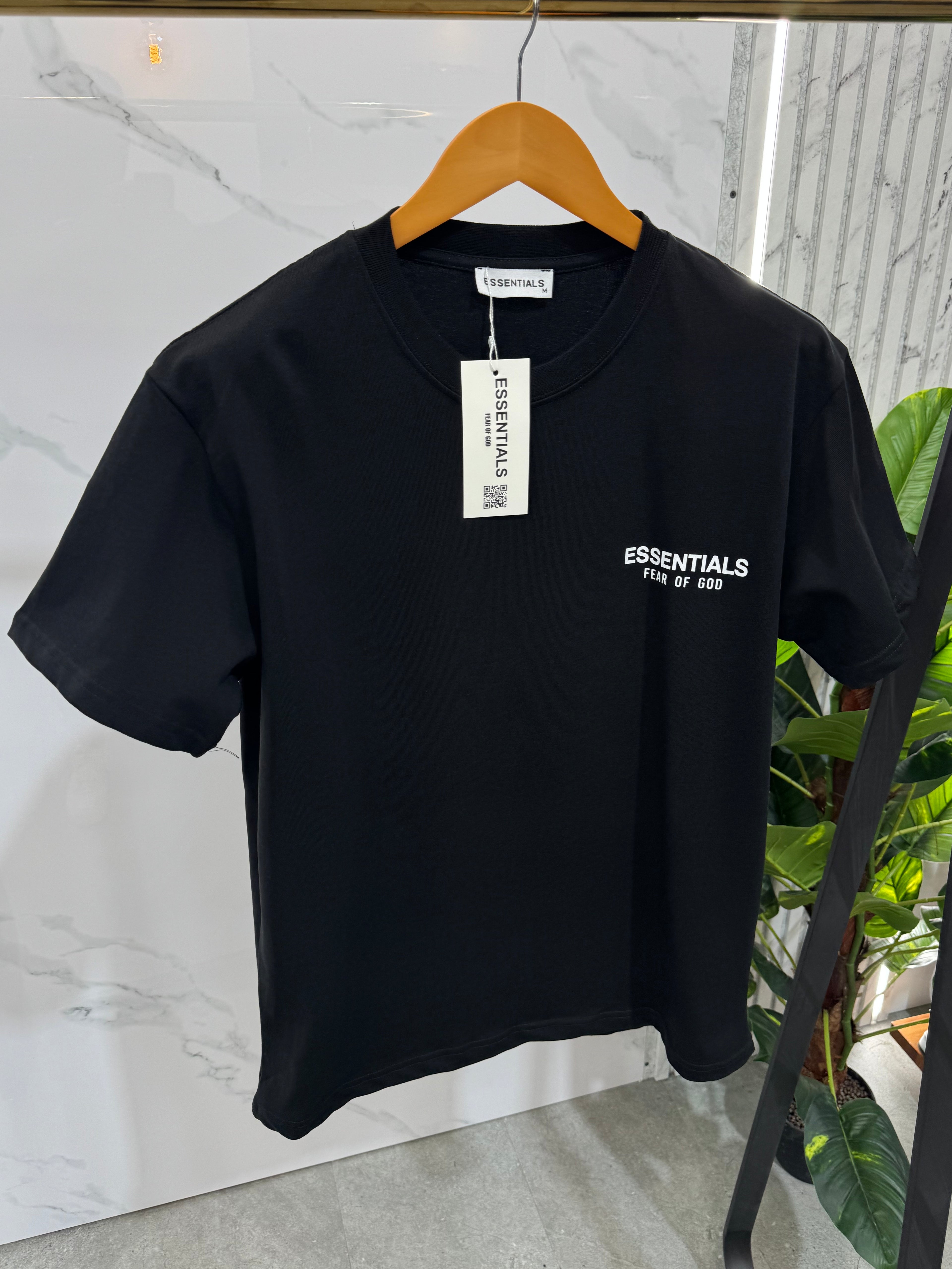 Fear of God Essentials Ανδρικό T-shirt - Black/White - Black - NEW1687