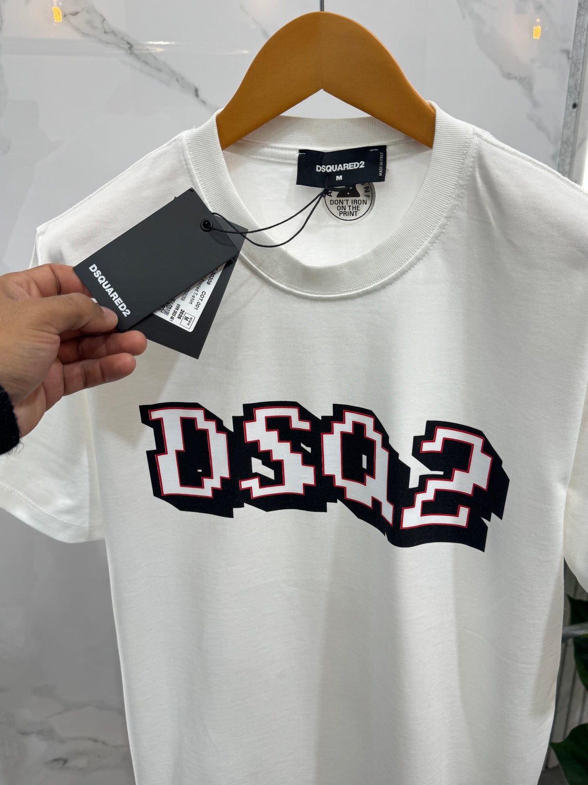 Premium Block Letter Graphic Crewneck T-Shirt – White - NEW1920