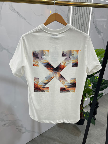 OFF-WHITE Oil Painting Arrow Ανδρικό T-Shirt – White - NEW1747