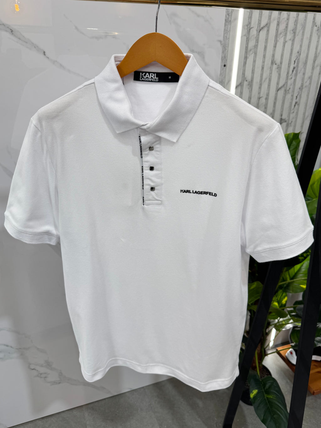 Karl Lagerfeld Polo Ανδρικό - White - NEW1685