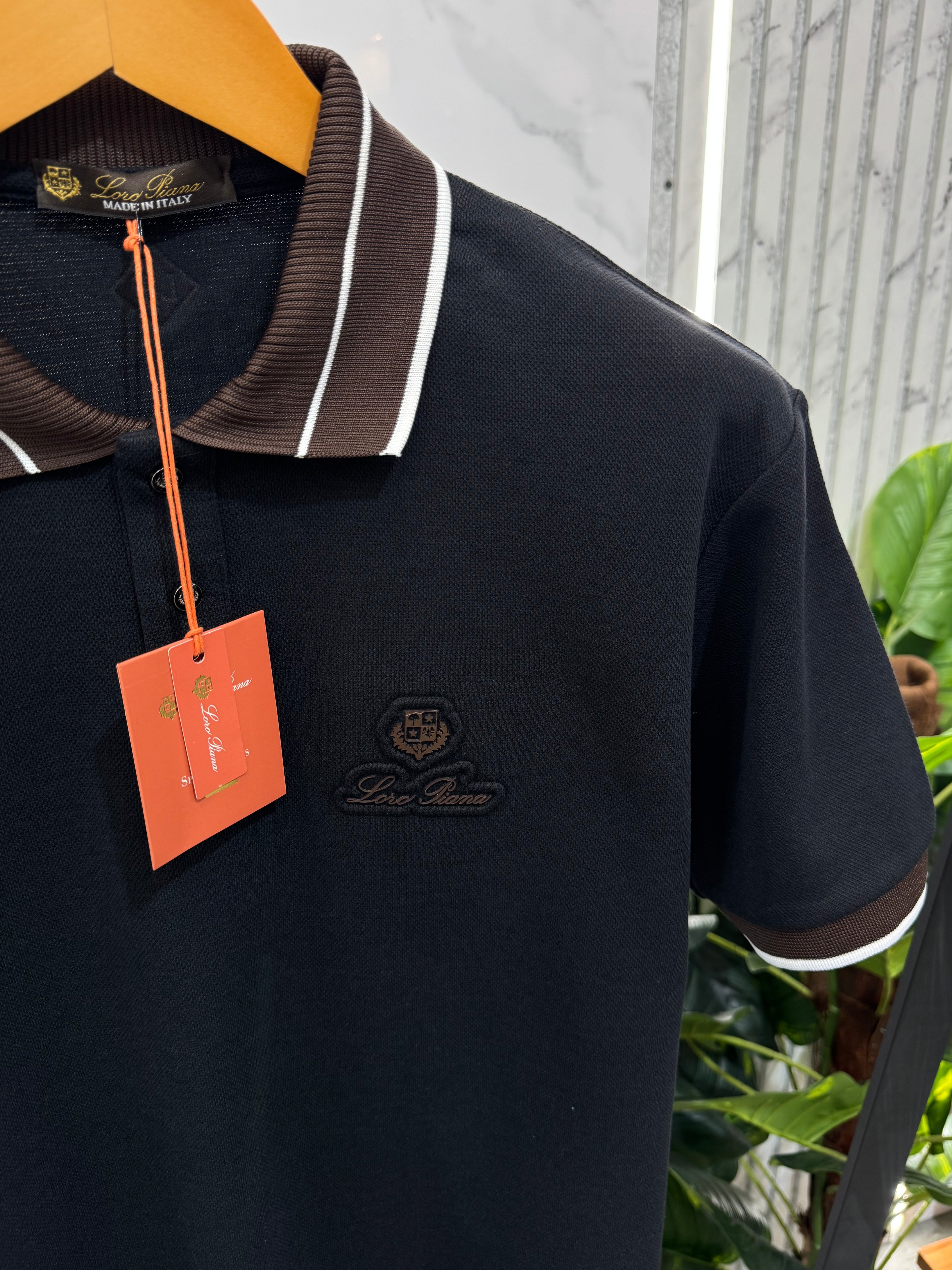 Loro Piana Polo - Black/Brown - NEW1699