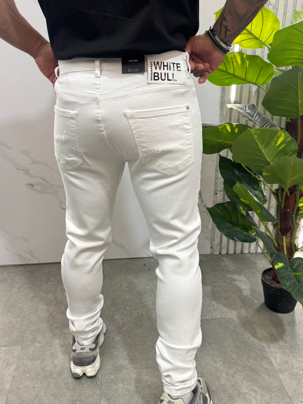 DSQUARED2 White Bull Slim Jeans – White - NEW1830