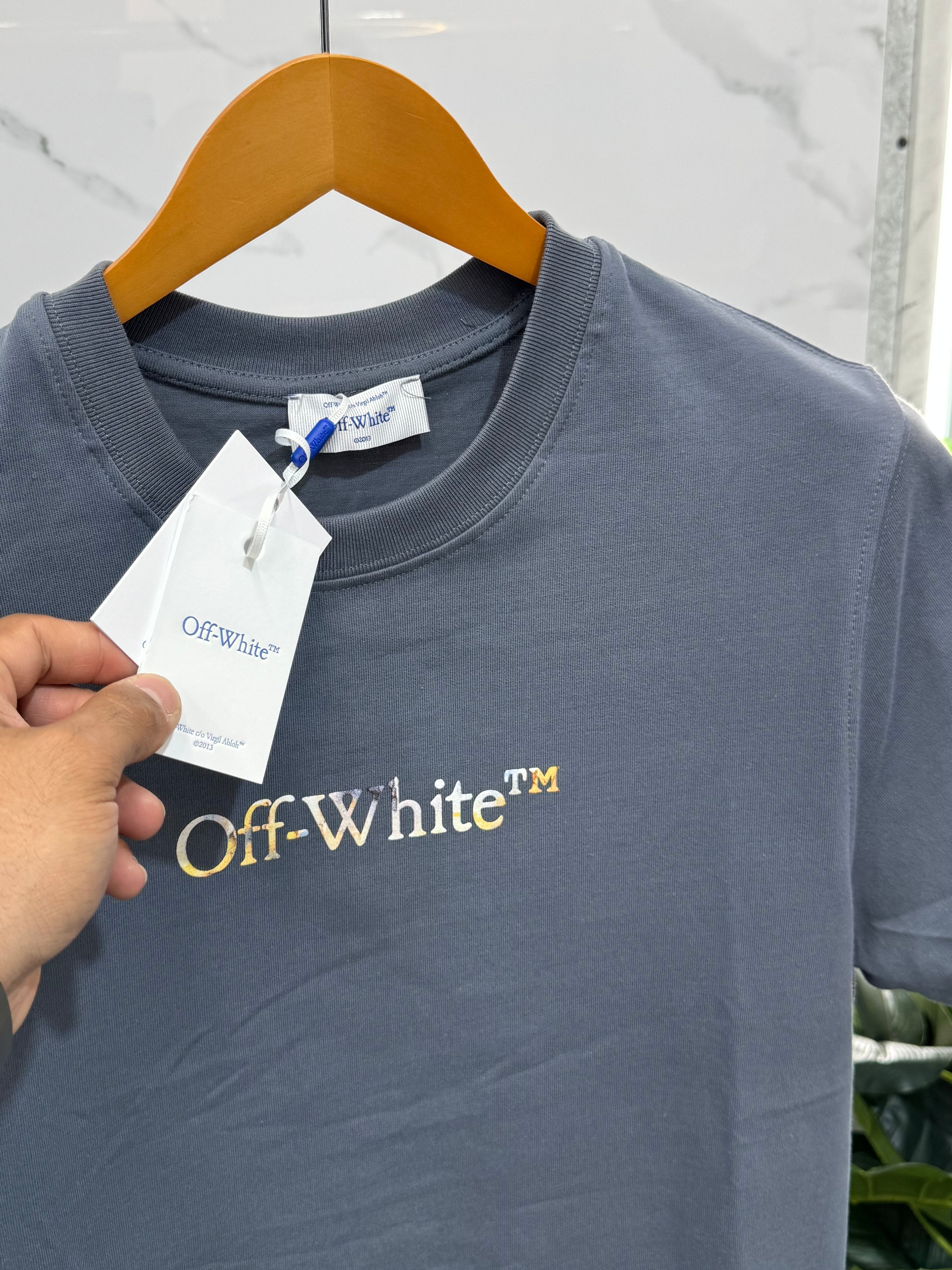 Off-White Ανδρικό T-shirt "Oil Paint Arrows" - Charcoal Grey - NEW1696