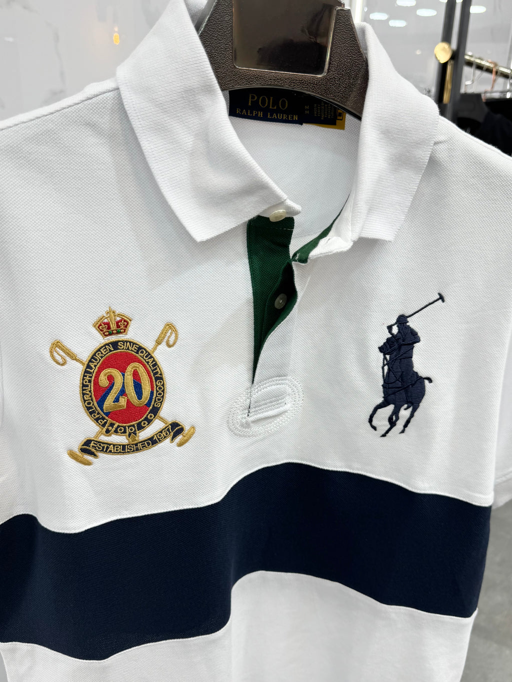 Ralph Lauren Ανδρικό  Polo - White/Navy - NEW1634