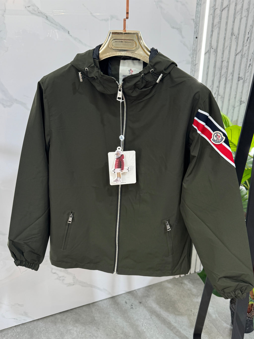 MONCLER Hooded Windbreaker Jacket – Khaki / Dark Olive Green - NEW1850