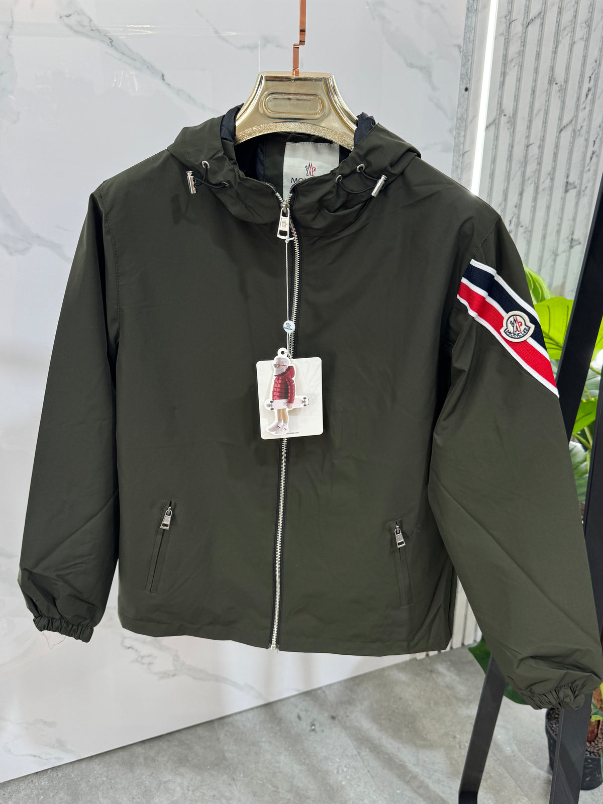 MONCLER Hooded Windbreaker Jacket – Khaki / Dark Olive Green - NEW1850