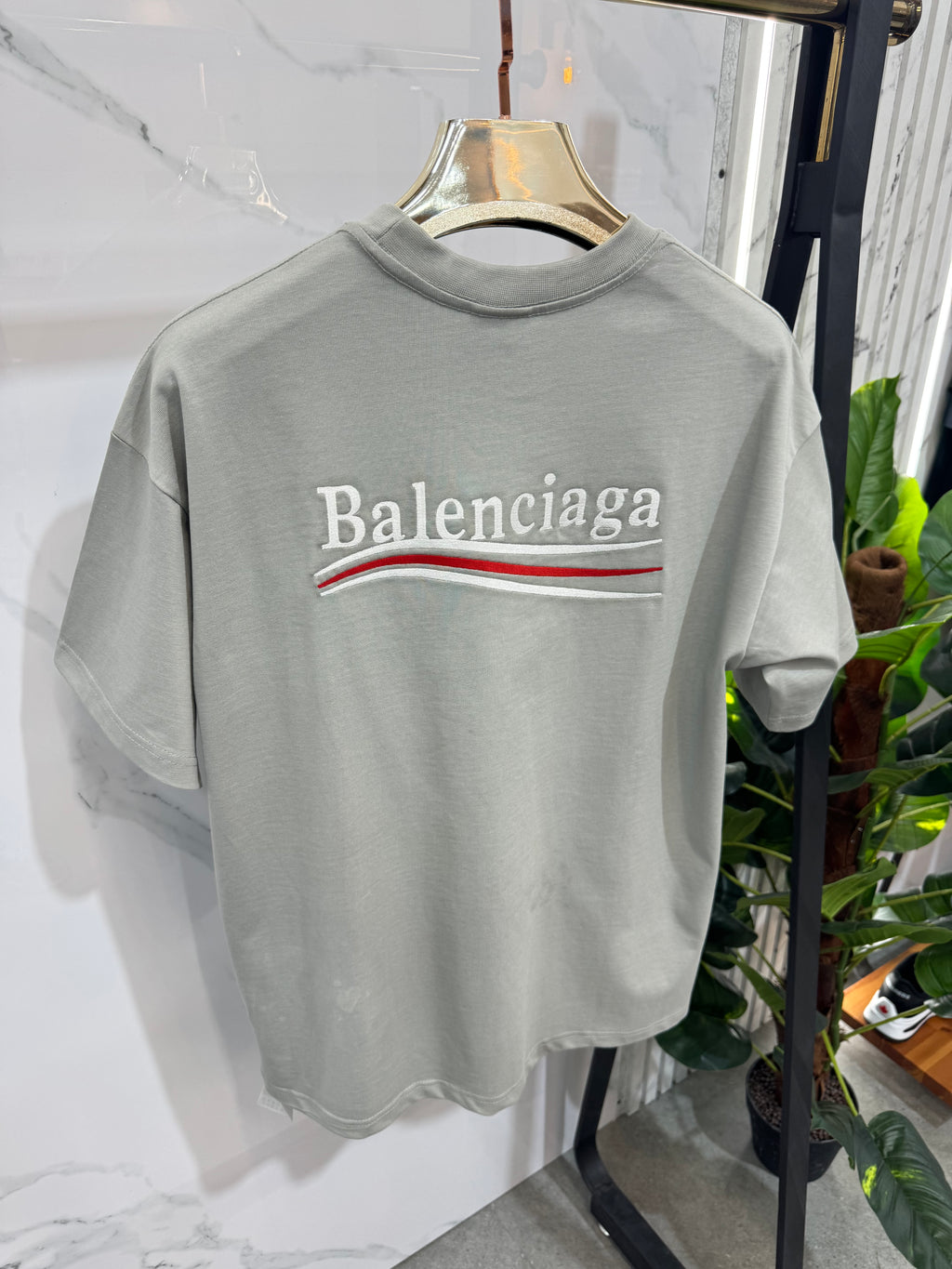 Balenciaga Ανδρικό T-shirt "Political Campaign" - Grey - NEW1724