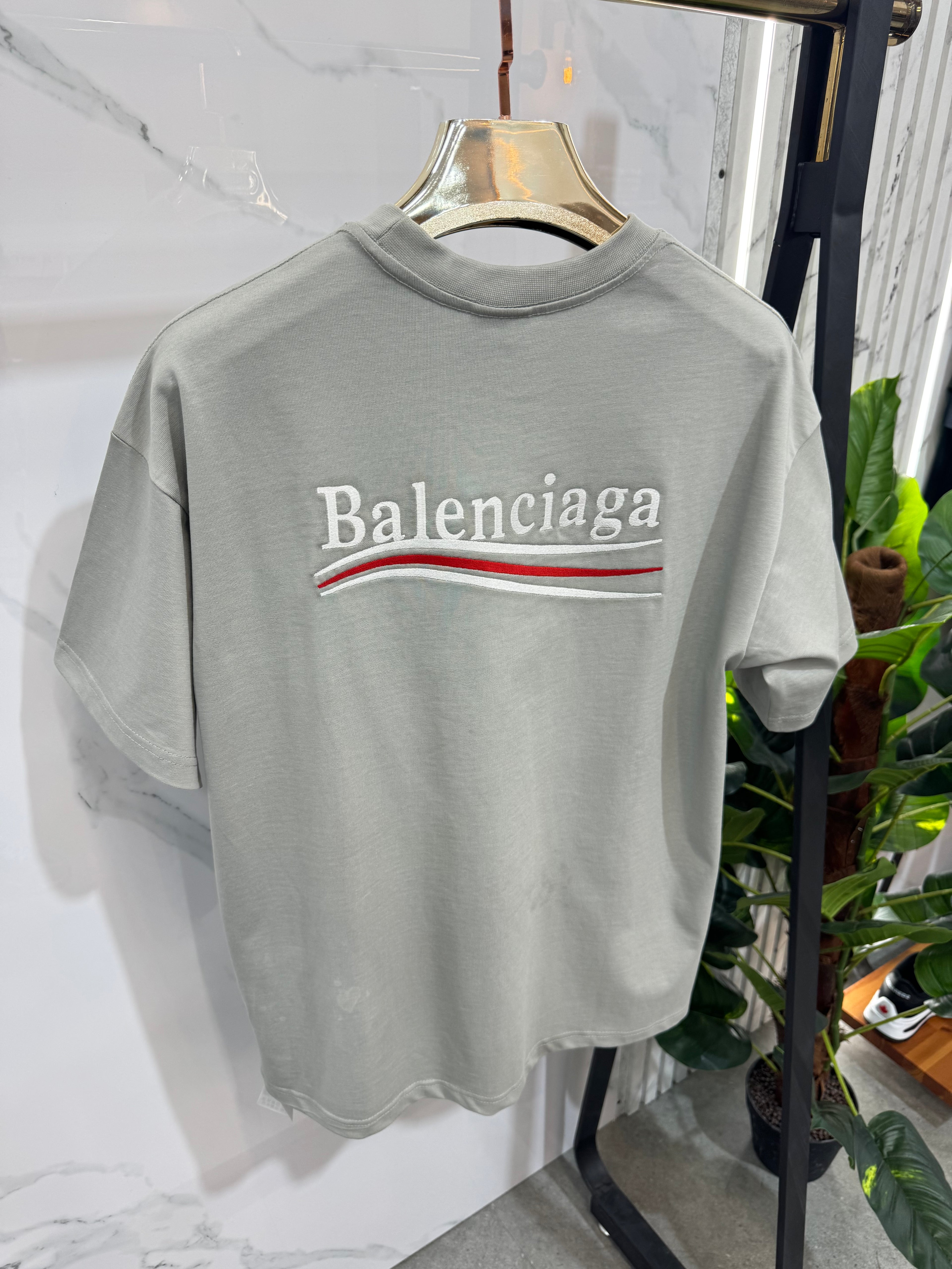 Balenciaga Ανδρικό T-shirt "Political Campaign" - Grey - NEW1724