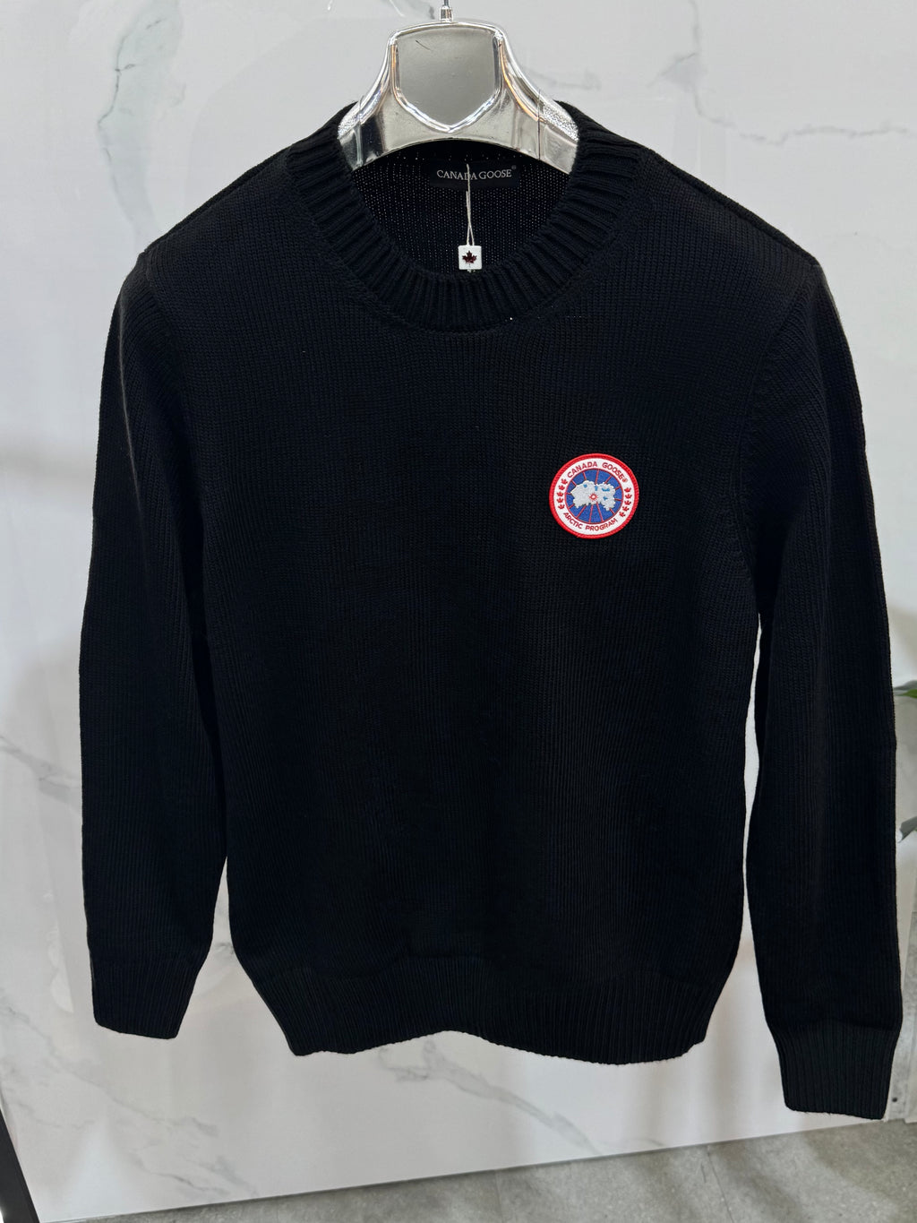 CANADA GOOSE Arctic Disc Knit Sweater – Black - NEW1951