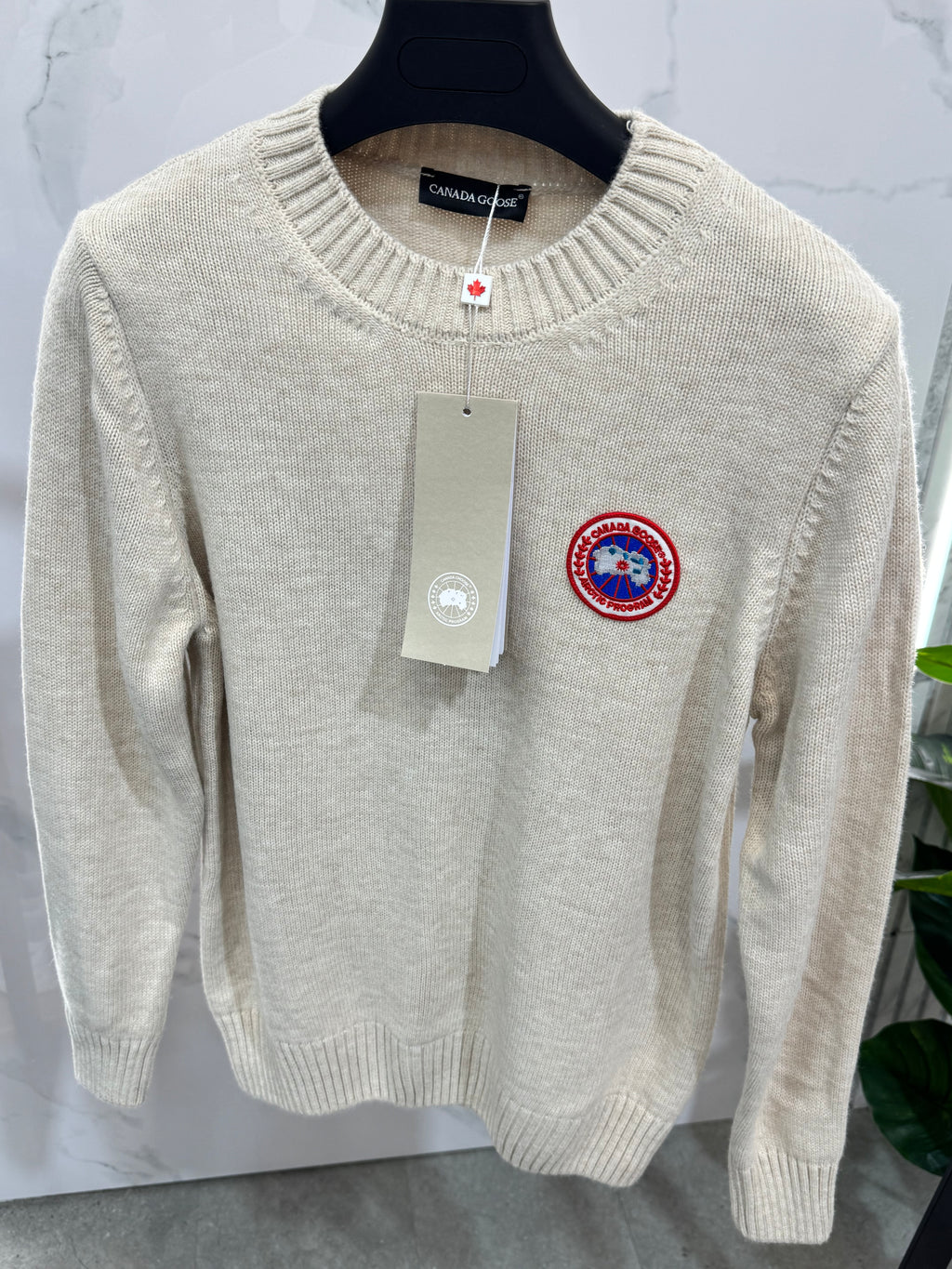 CANADA GOOSE Arctic Disc Knit Sweater – Beige - NEW1950