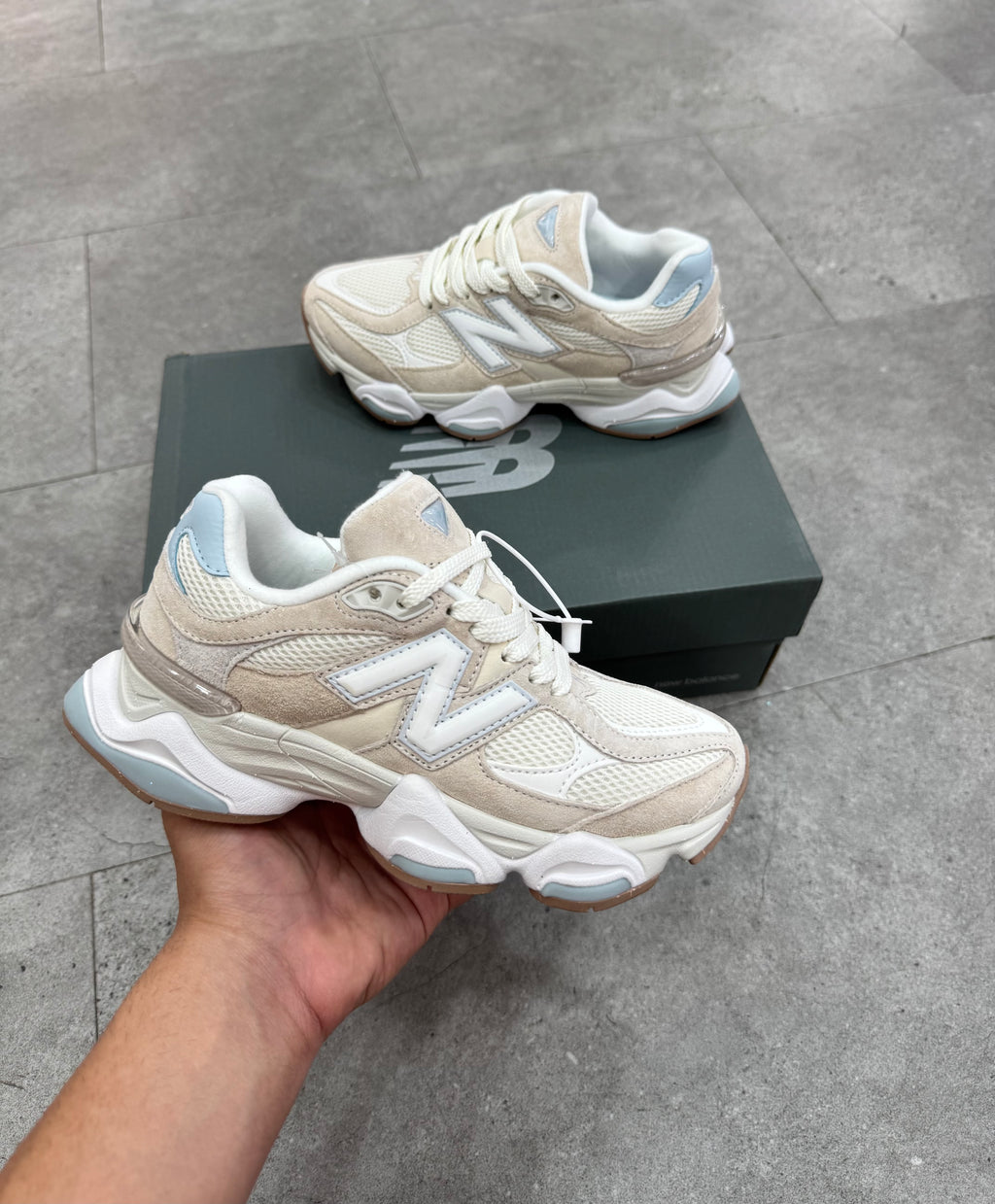 NEW BALANCE 9060 – Cream / Light Blue - NEW1807