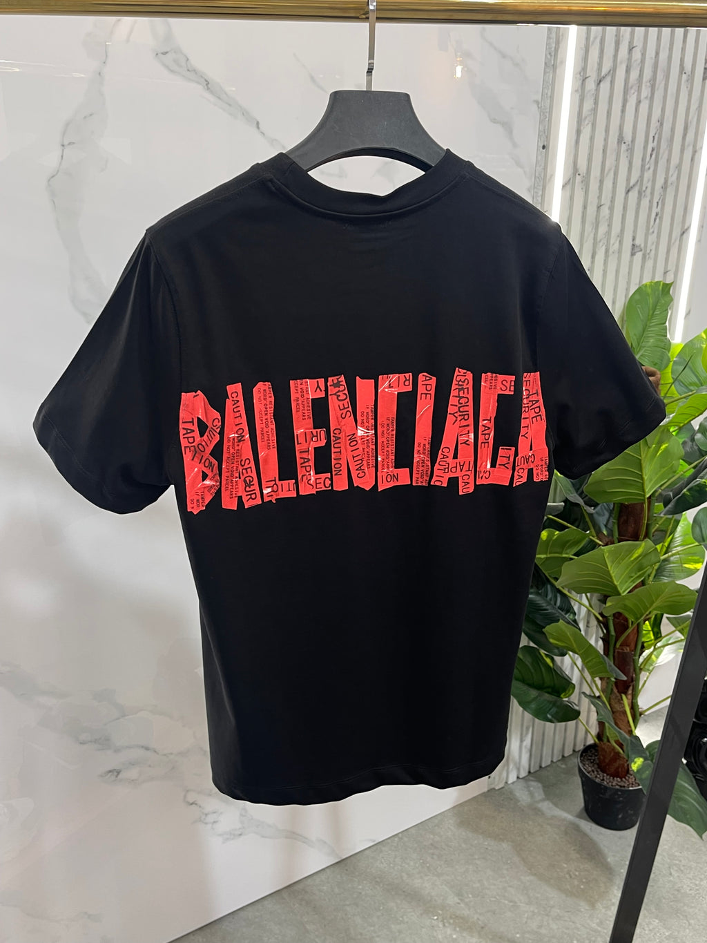 BALENCIAGA Tape Type Ανδρικό T-Shirt – Black - NEW1749