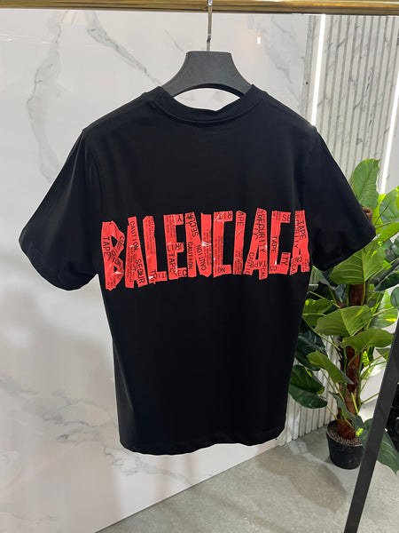 BALENCIAGA Tape Type Ανδρικό T-Shirt – Black - NEW1749