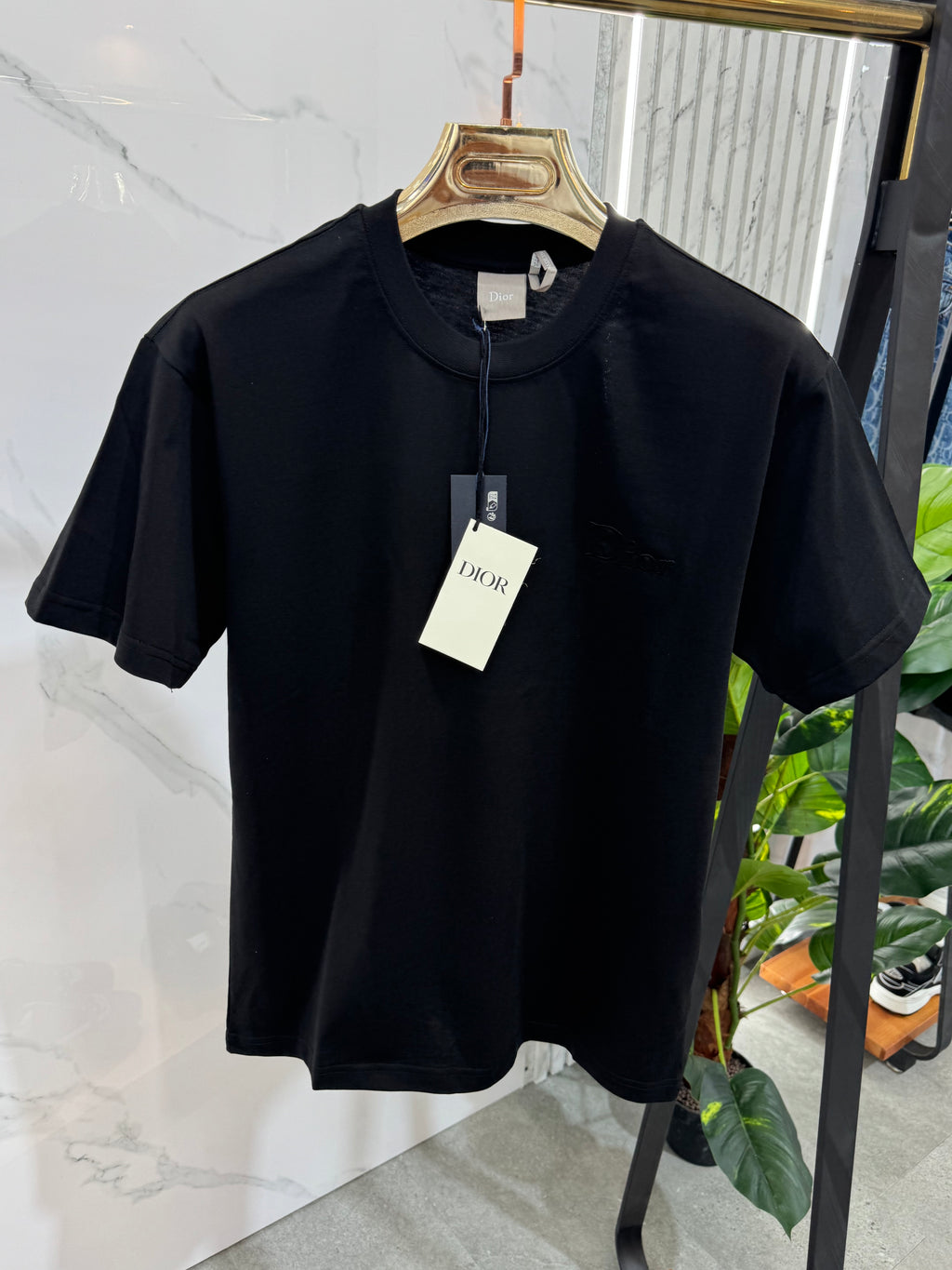 DIOR Oblique Tone-on-Tone Logo T-Shirt – Black - NEW1753