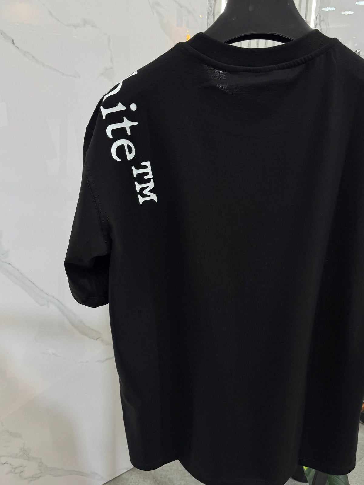 OFF-WHITE Shoulder Logo T-Shirt – Black / White - NEW1883