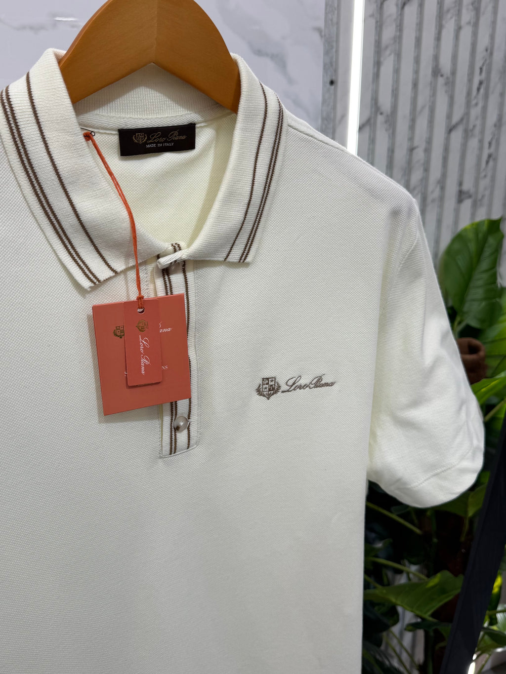 Loro Piana Polo Ανδρικό - Cream - NEW1694