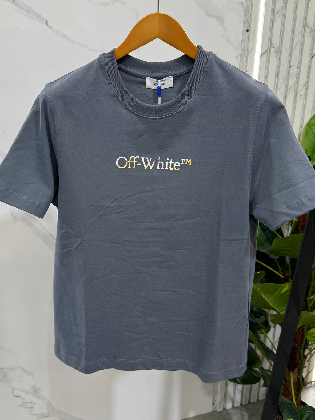 Off-White Ανδρικό T-shirt "Oil Paint Arrows" - Charcoal Grey - NEW1696