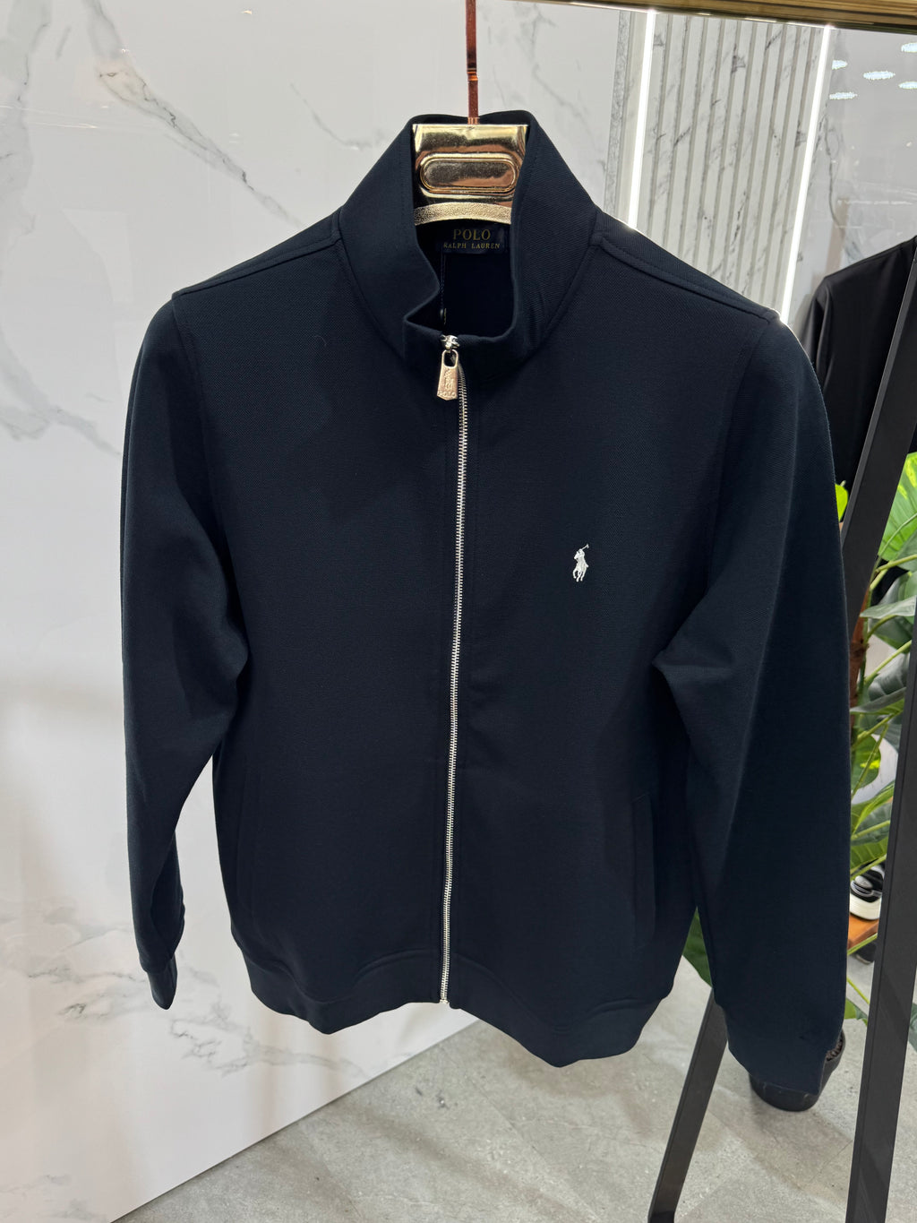 POLO RALPH LAUREN Full-Zip Sweatshirt / Cardigan – Dark Blue / White Logo - NEW1816