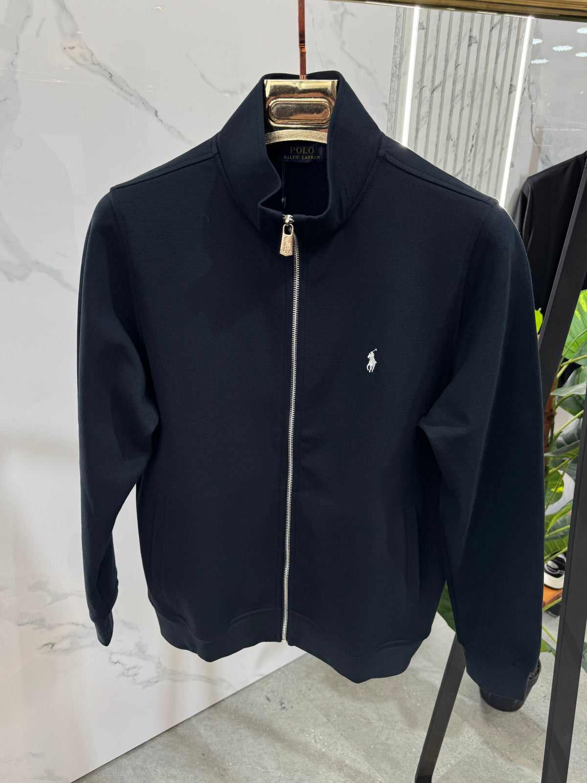 POLO RALPH LAUREN Full-Zip Sweatshirt / Cardigan – Dark Blue / White Logo - NEW1816
