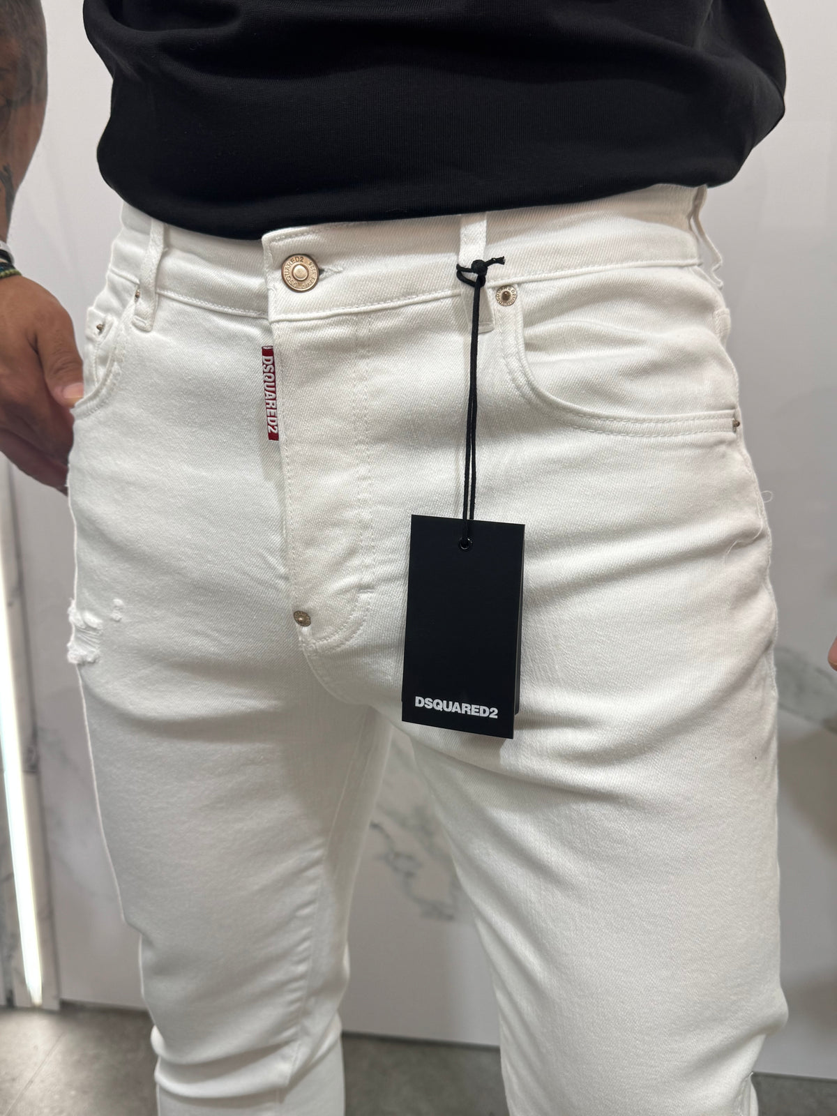 DSQUARED2 White Bull Slim Jeans – White - NEW1830