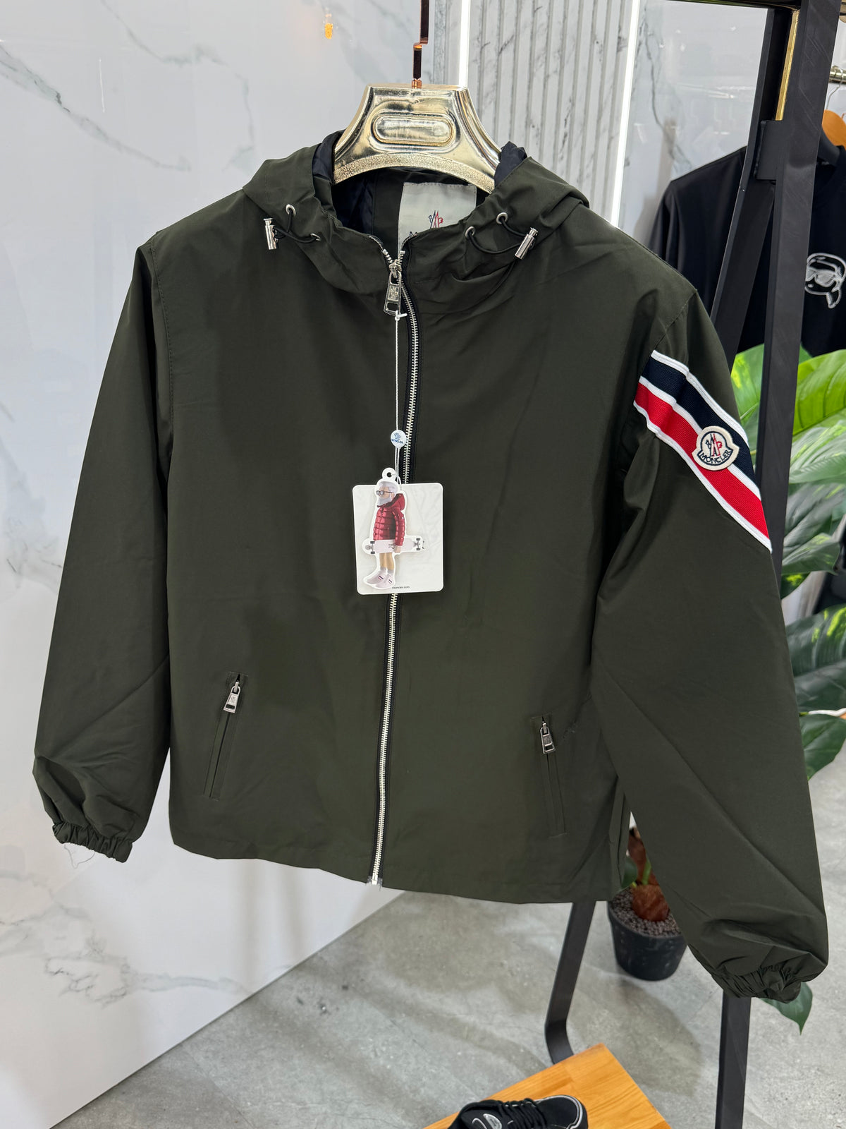 MONCLER Hooded Windbreaker Jacket – Khaki / Dark Olive Green - NEW1850