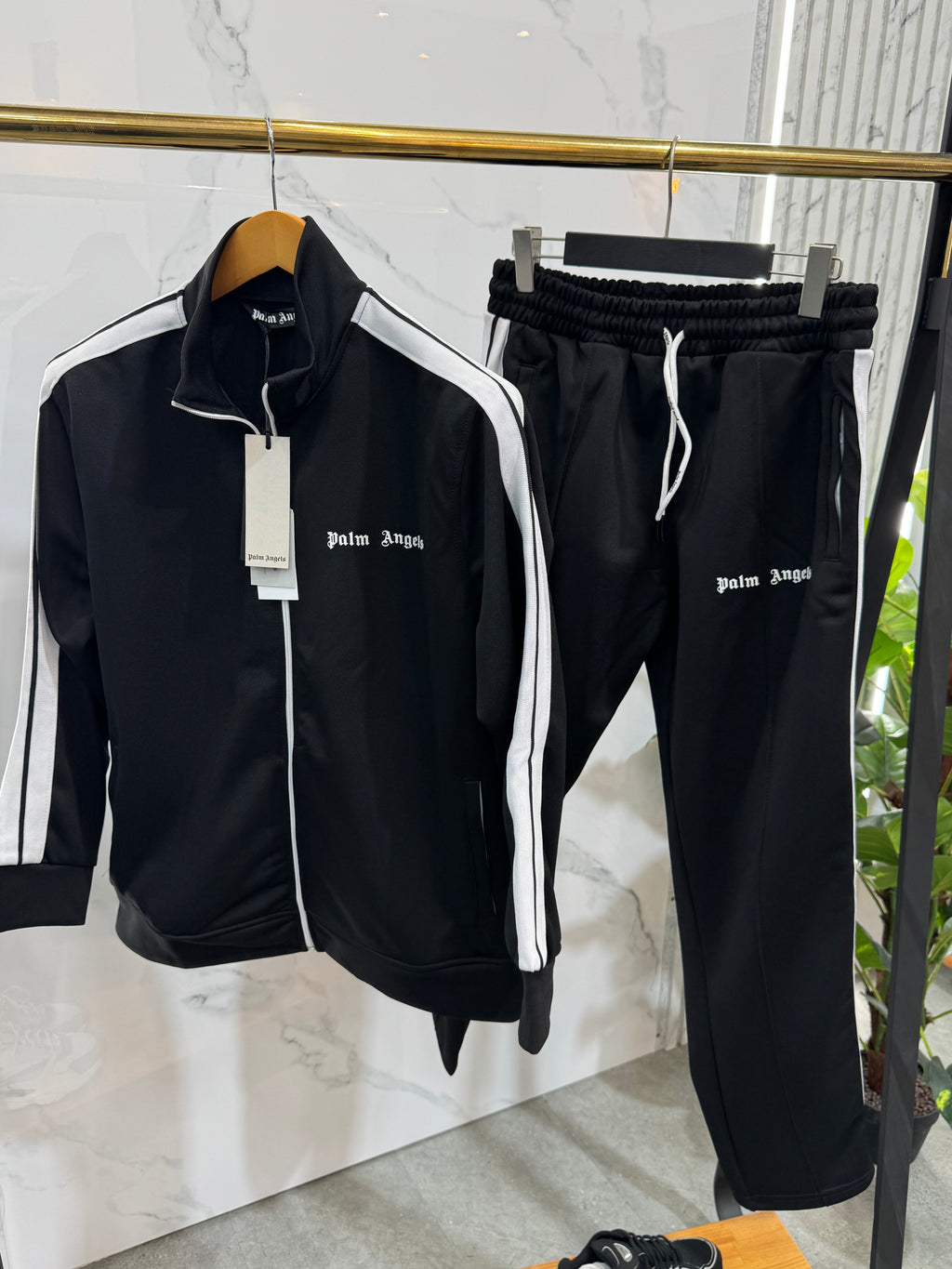 PALM ANGELS Classic Side-Stripe Tracksuit – Black - NEW1942