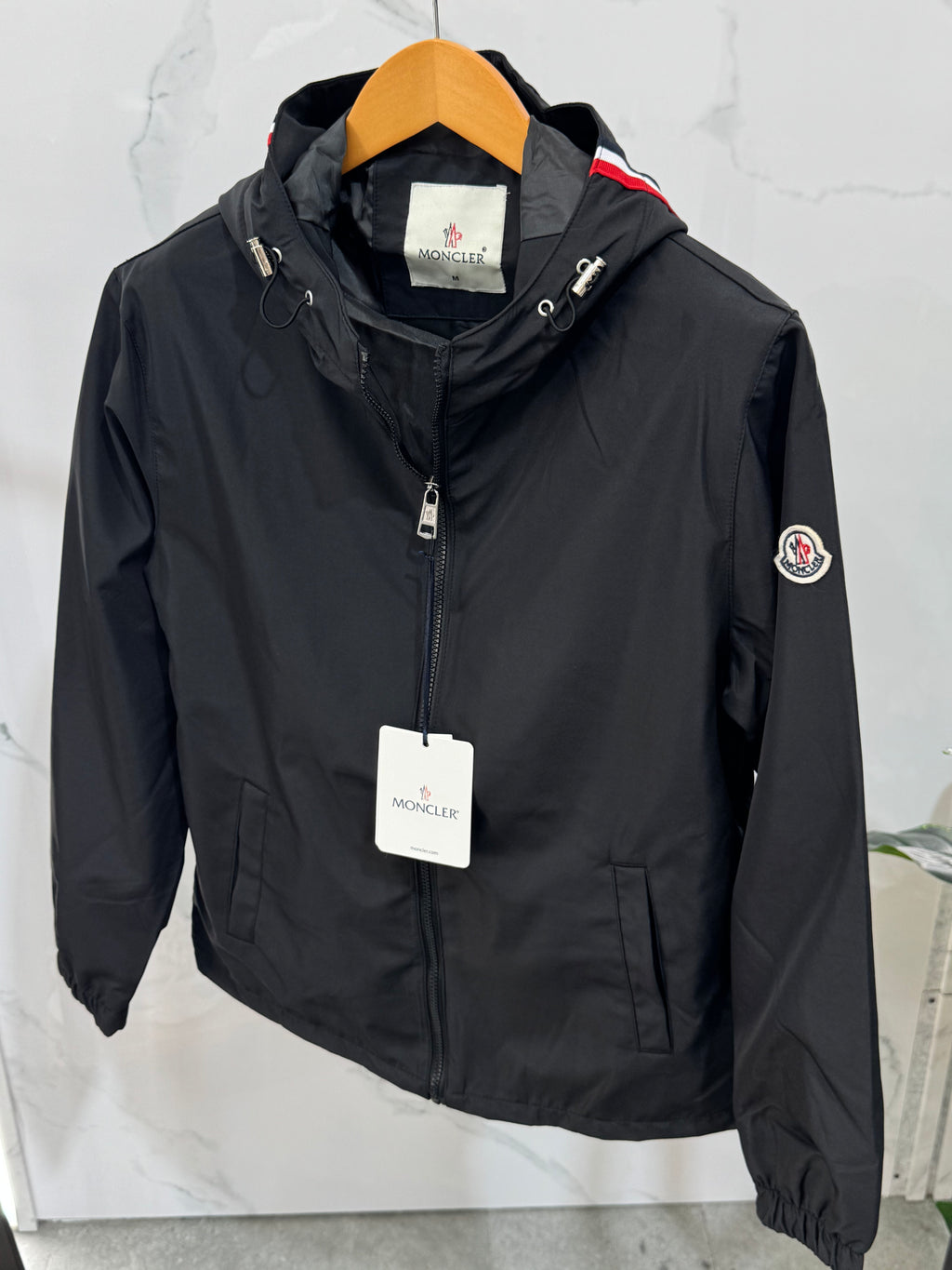 MONCLER Hooded Windbreaker Jacket – Black - NEW1856