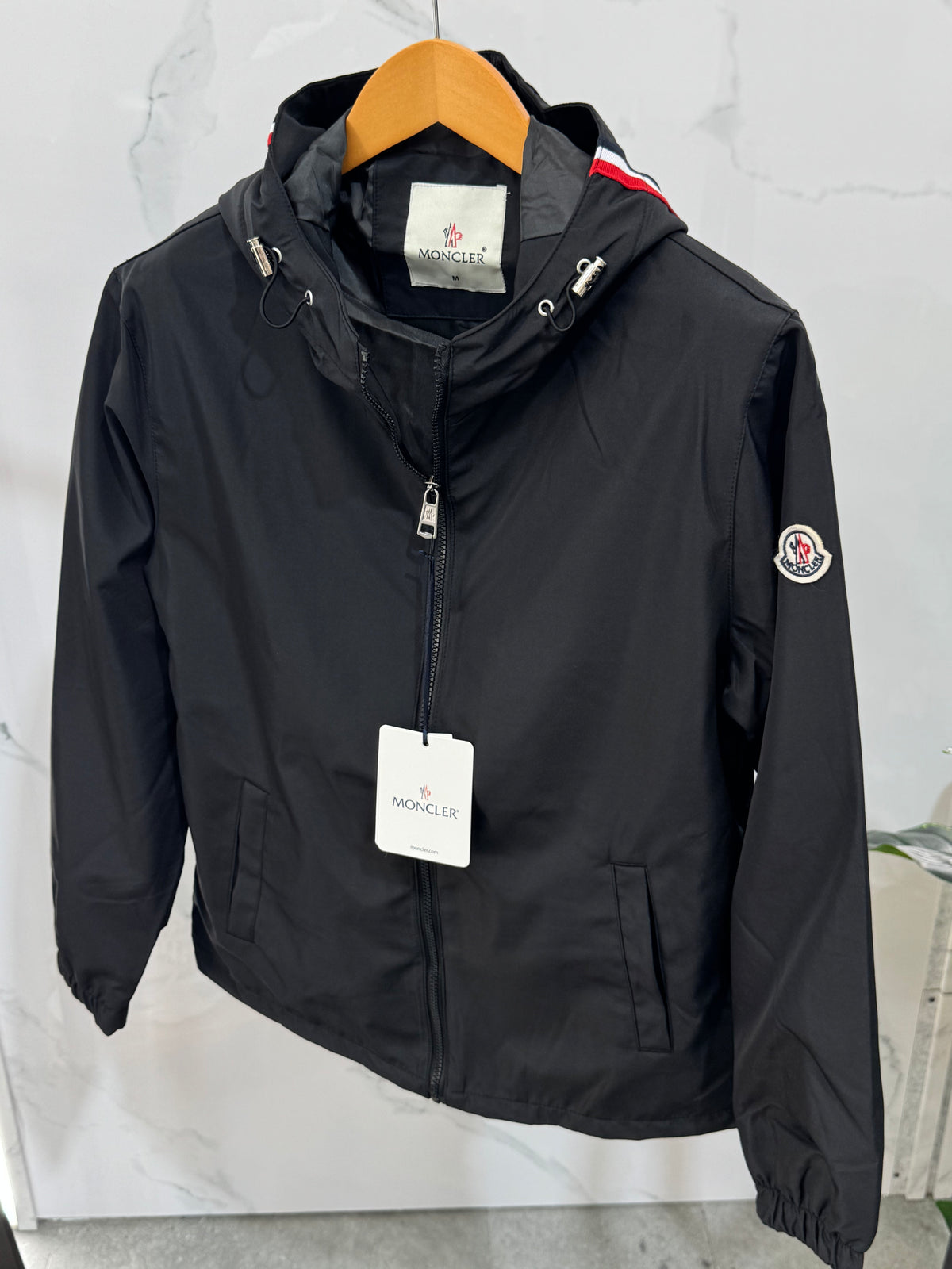 MONCLER Hooded Windbreaker Jacket – Black - NEW1856