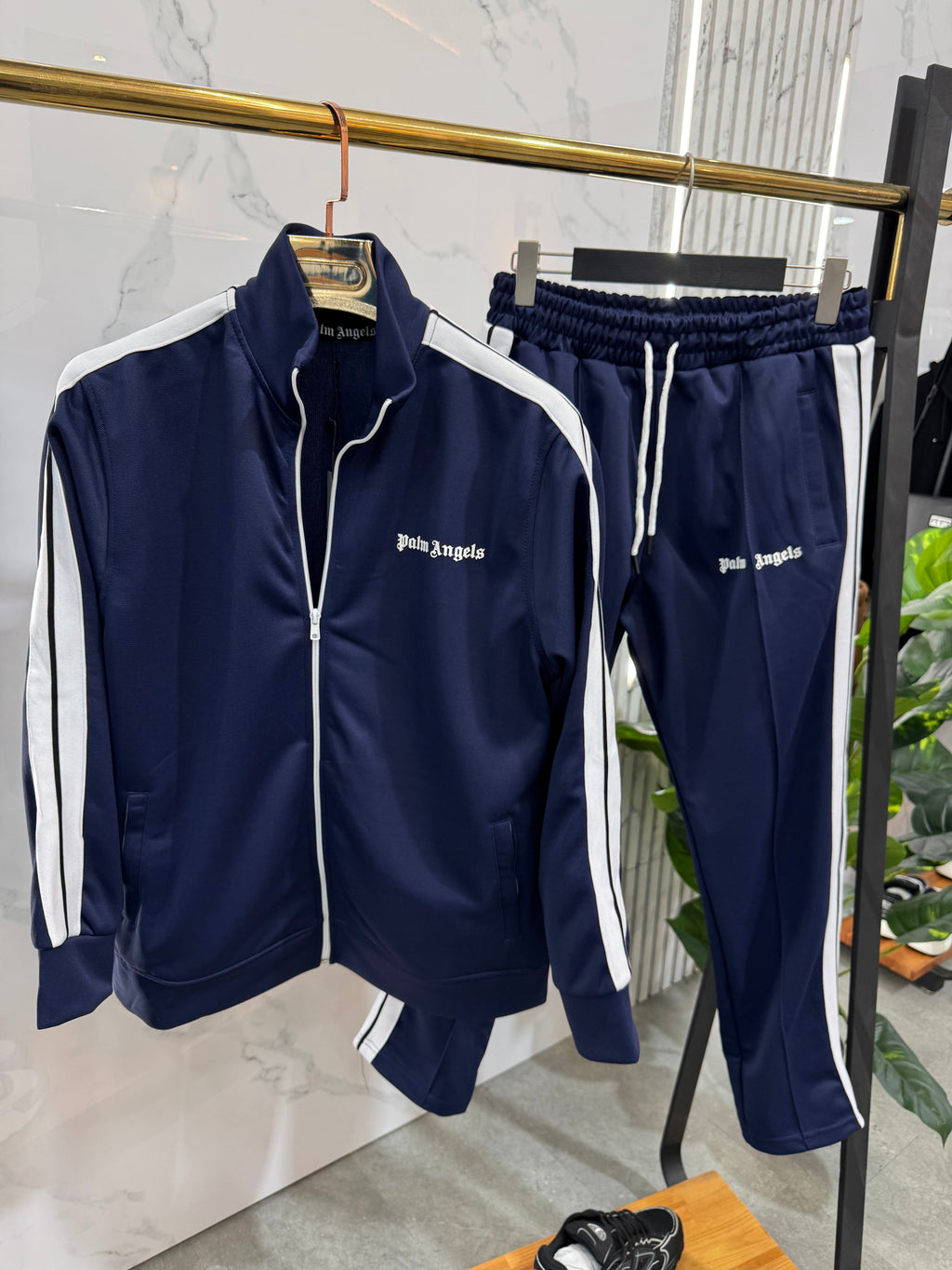 PALM ANGELS Classic Side-Stripe Tracksuit – Navy Blue - NEW1941