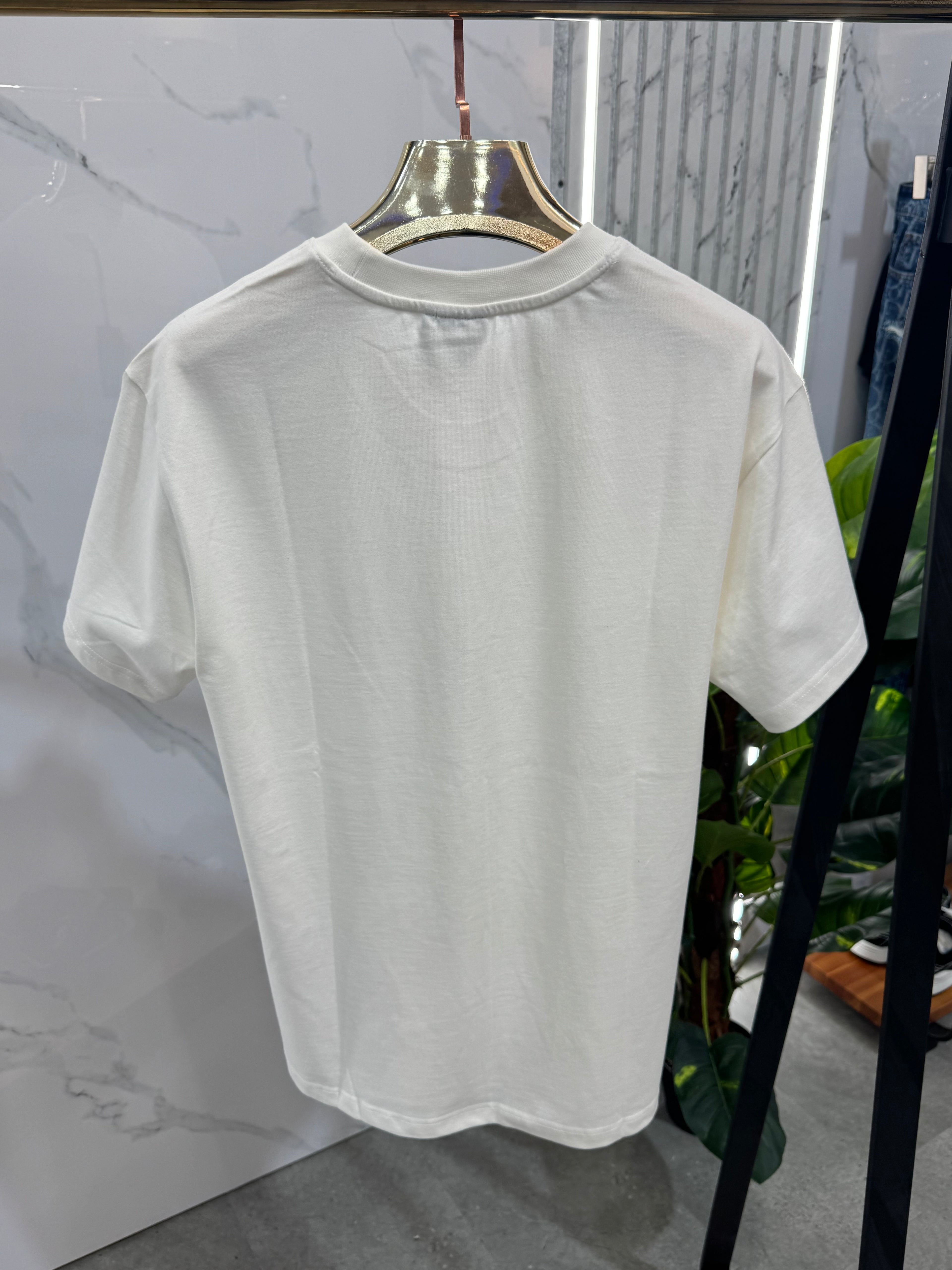 DIOR Italic Logo T-Shirt – Off-White - NEW1770