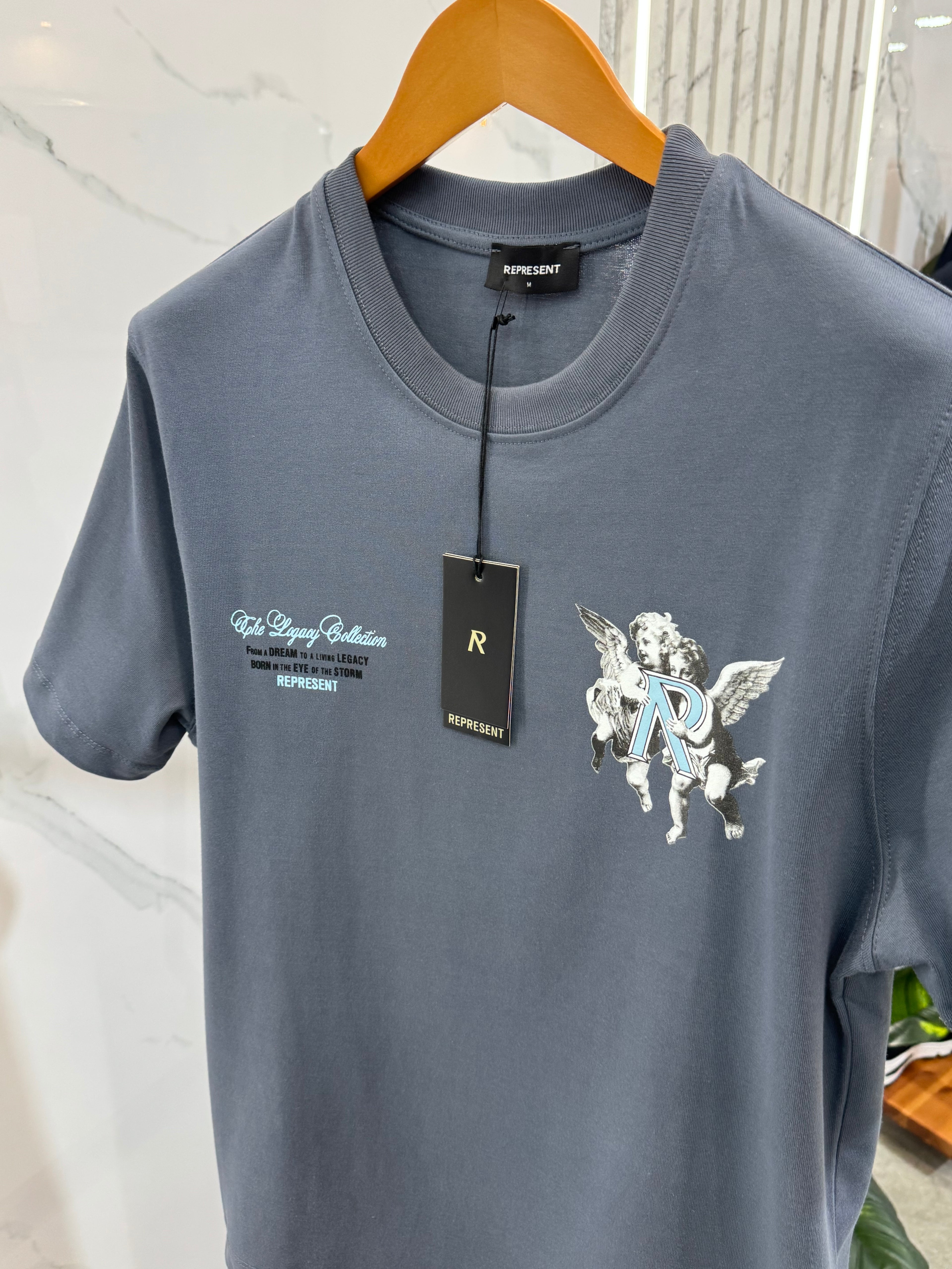 REPRESENT Ανδρικό T-Shirt "The Legacy Collection" – Grey Blue - NEW1728