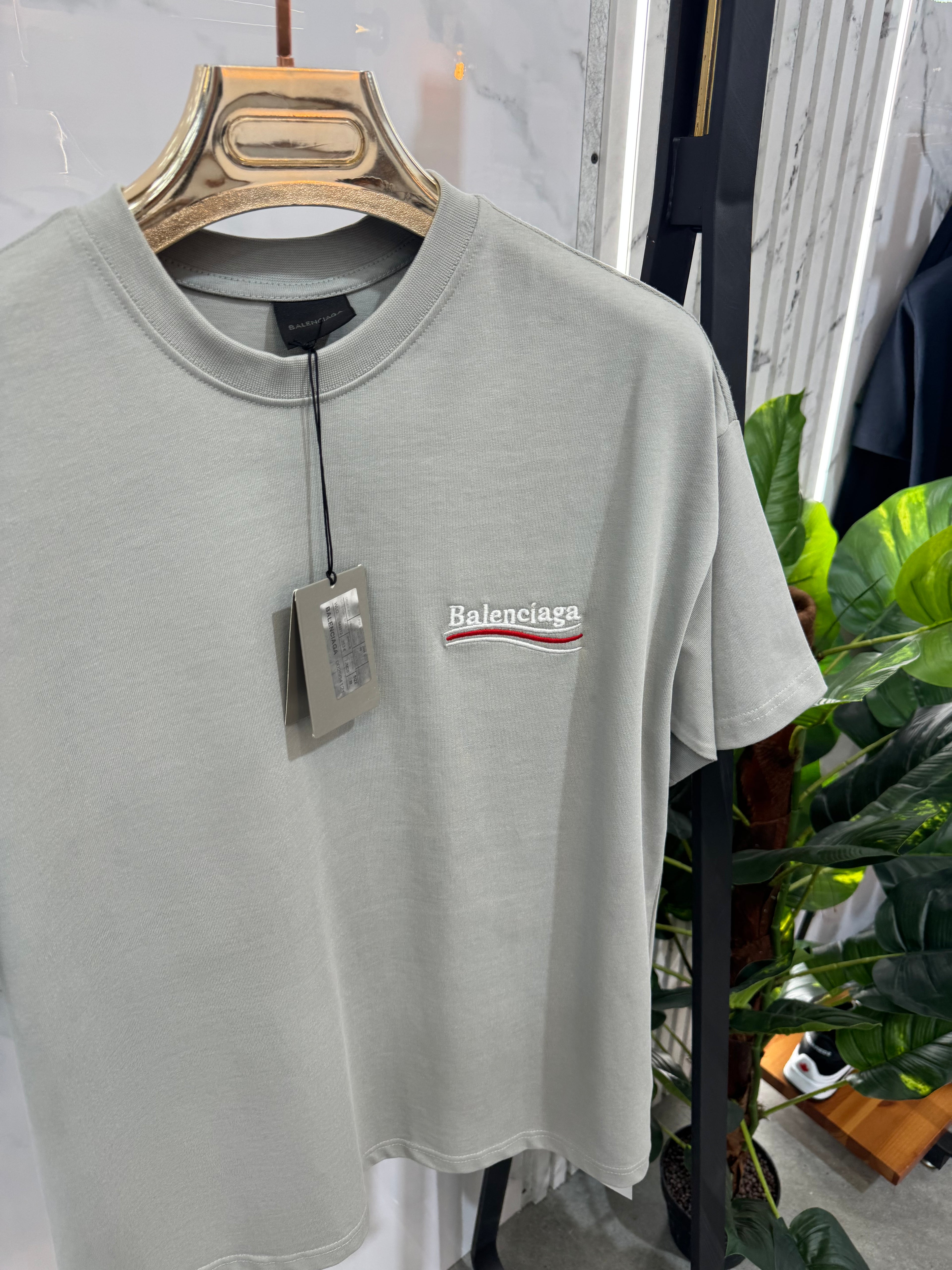 Balenciaga Ανδρικό T-shirt "Political Campaign" - Grey - NEW1724
