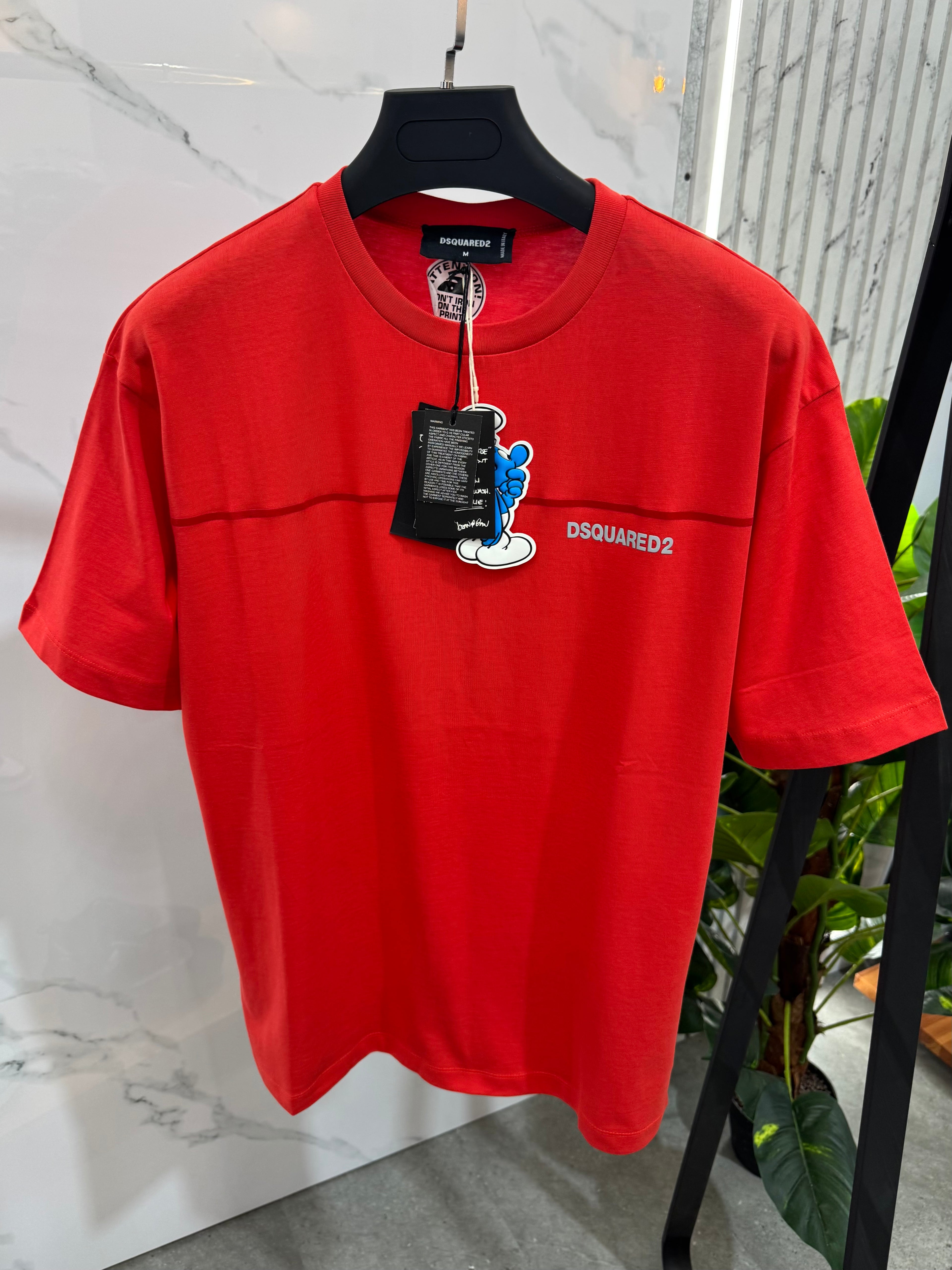 DSQUARED2 x Smurfs T-Shirt – Red - NEW1764