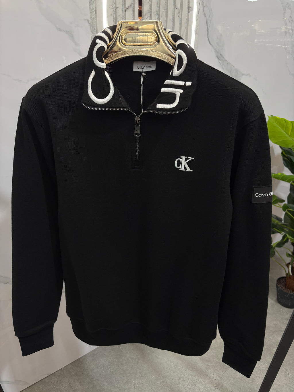 SWEATSHIRT CALVIN KLEIN HALF ZIP - NEW1352