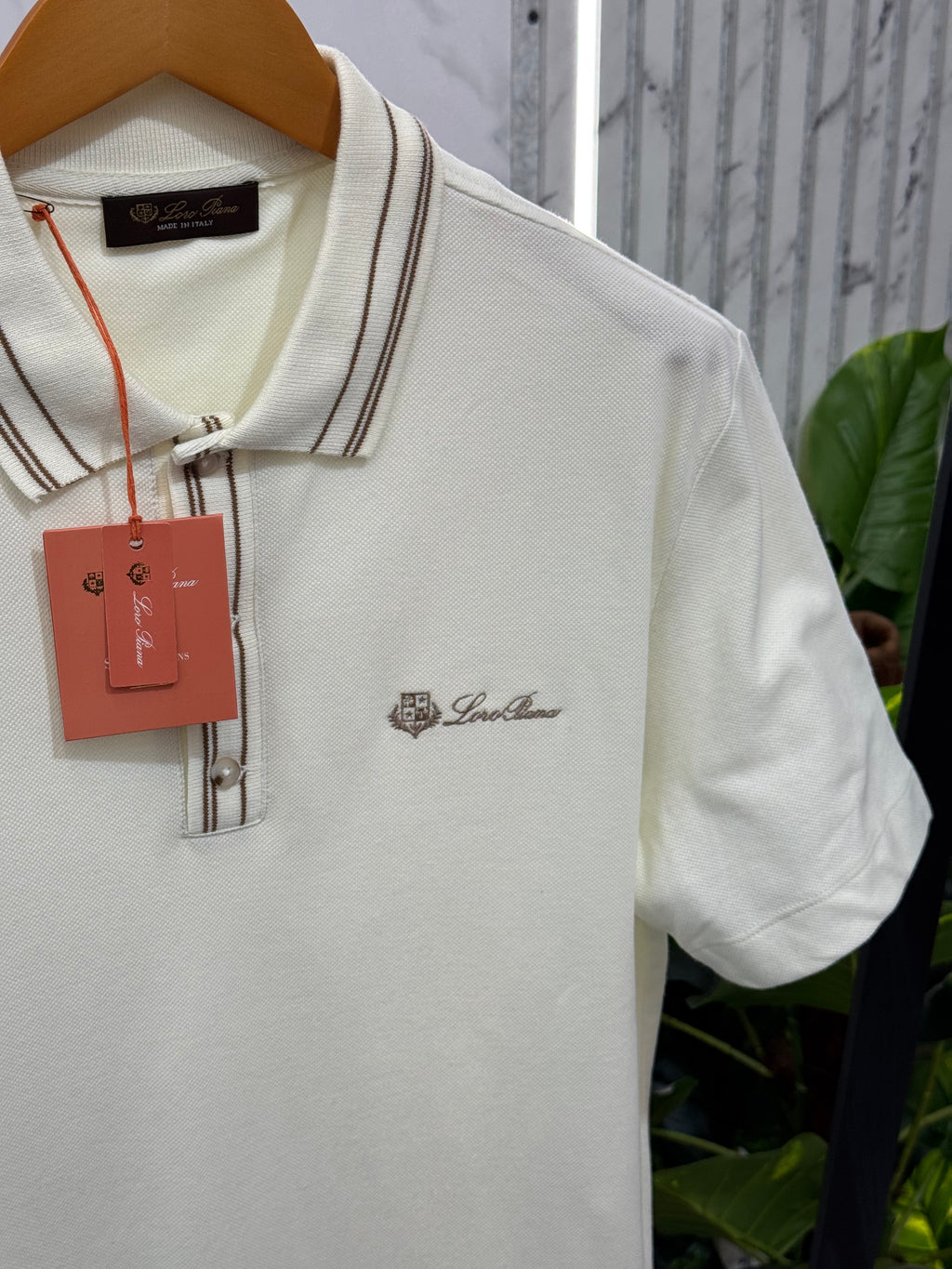 Loro Piana Polo Ανδρικό - Cream - NEW1694