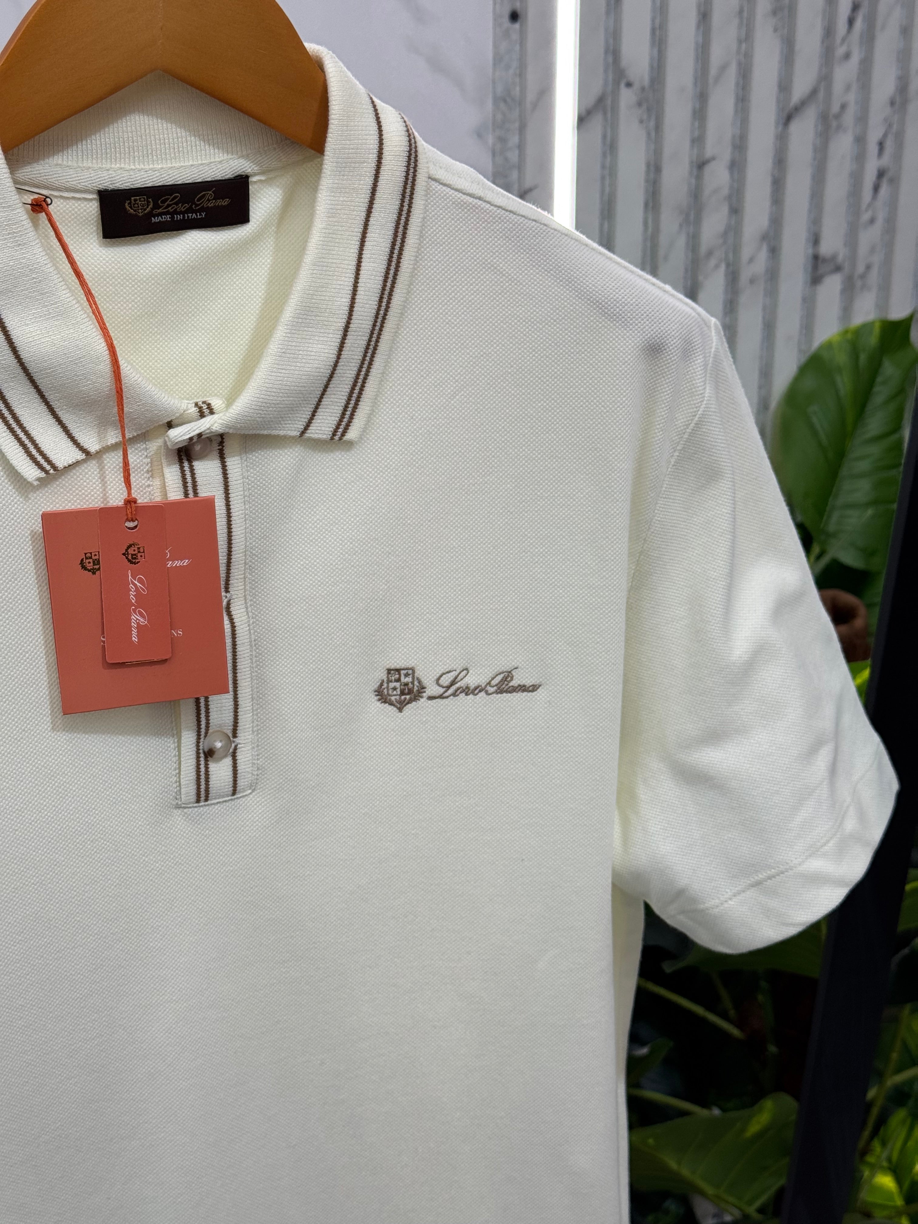 Loro Piana Polo Ανδρικό - Cream - NEW1694