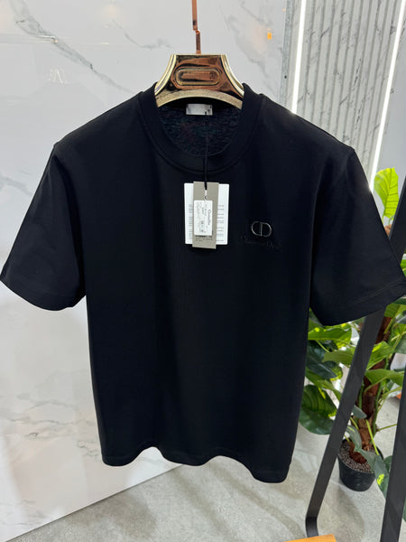 DIOR Embroidered CD Icon T-Shirt – Black - NEW1911