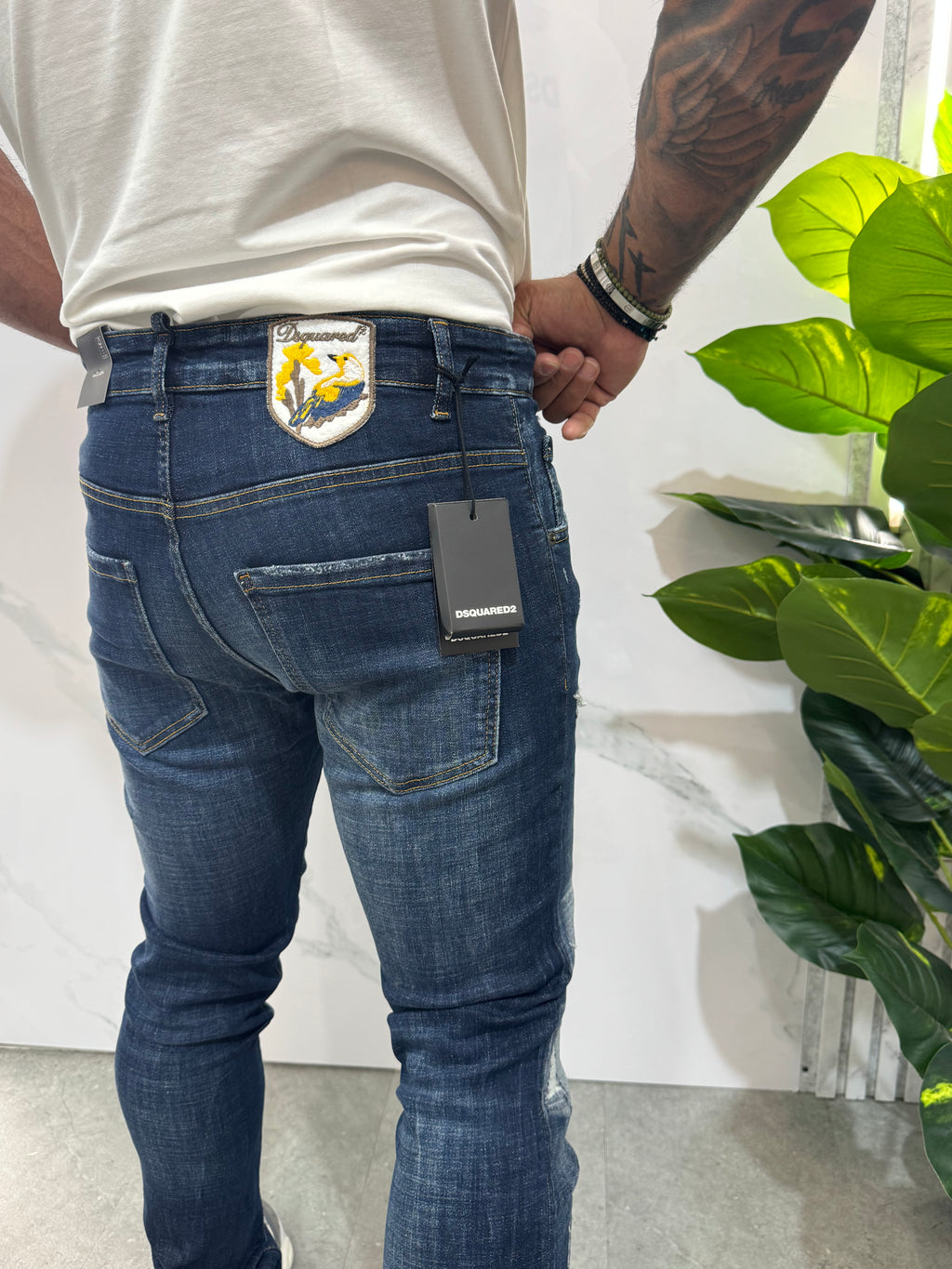 Dsquared2 Denim Jean "Bird Patch" - Dark Blue - NEW1677