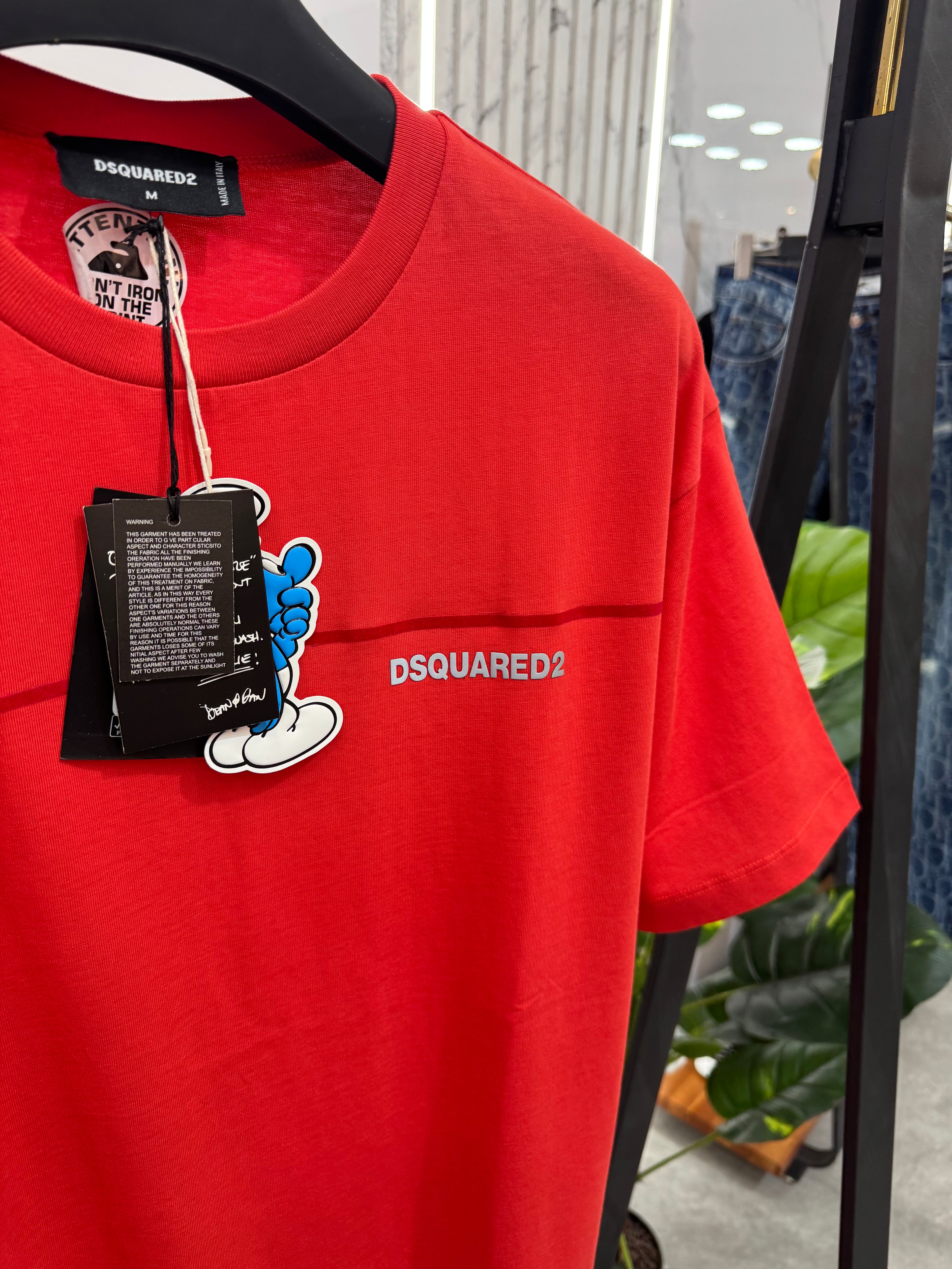 DSQUARED2 x Smurfs T-Shirt – Red - NEW1764