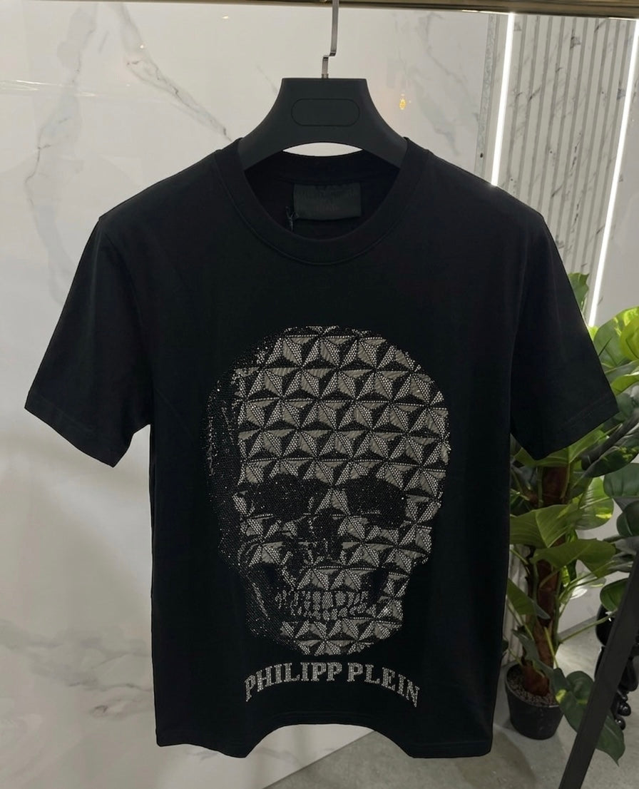 PHILIPP PLEIN Crystal Skull T-Shirt – Black - NEW1745