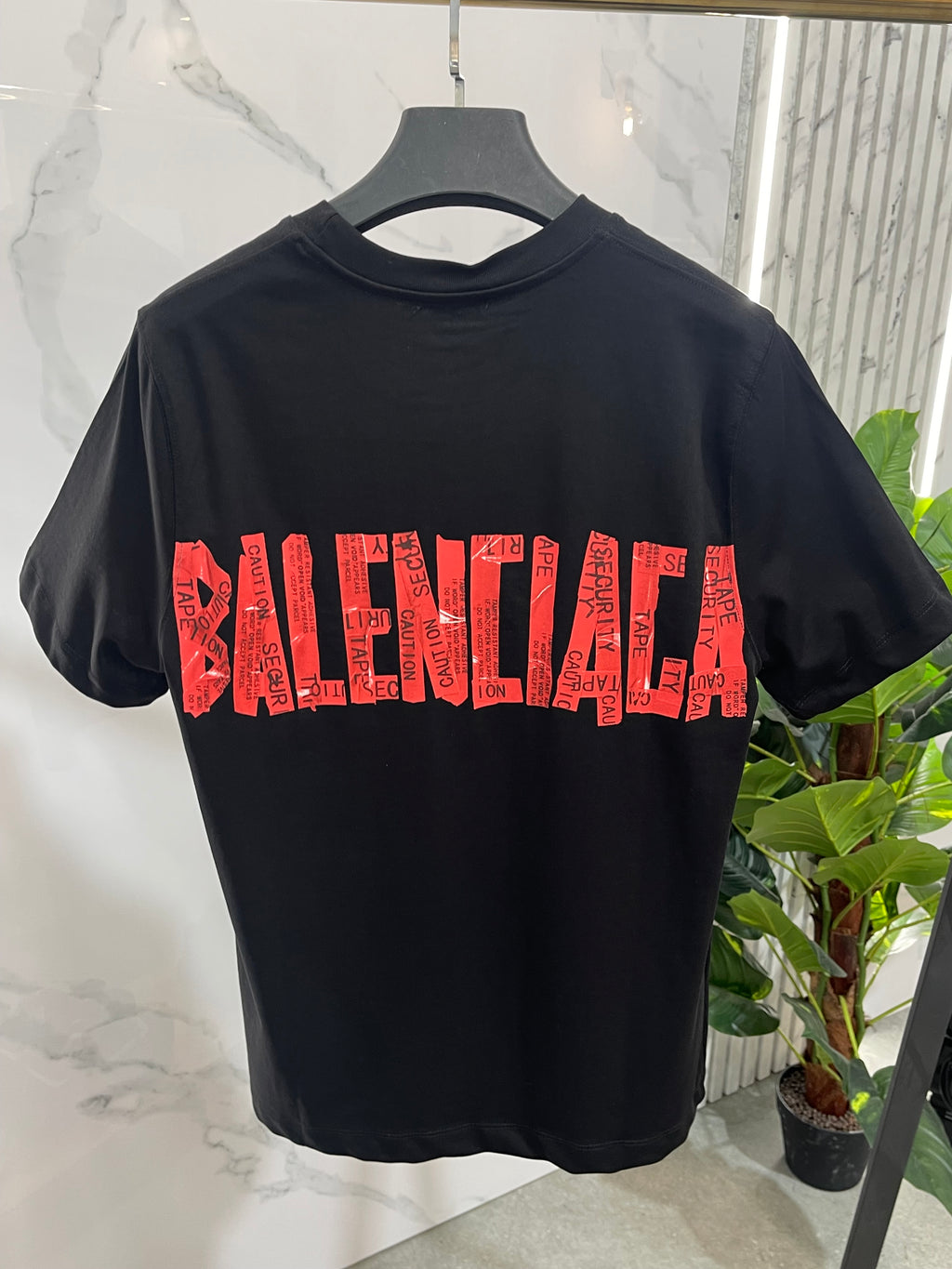 BALENCIAGA Tape Type Ανδρικό T-Shirt – Black - NEW1749