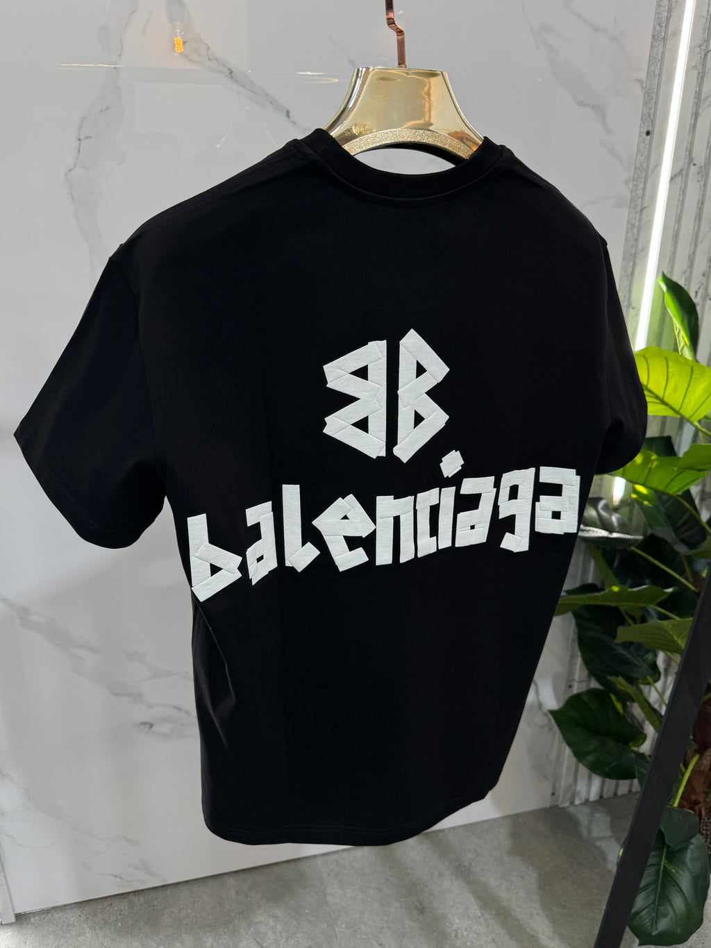 Balenciaga Hand-Drawn BB Ανδρικό T-Shirt - Black - NEW1638